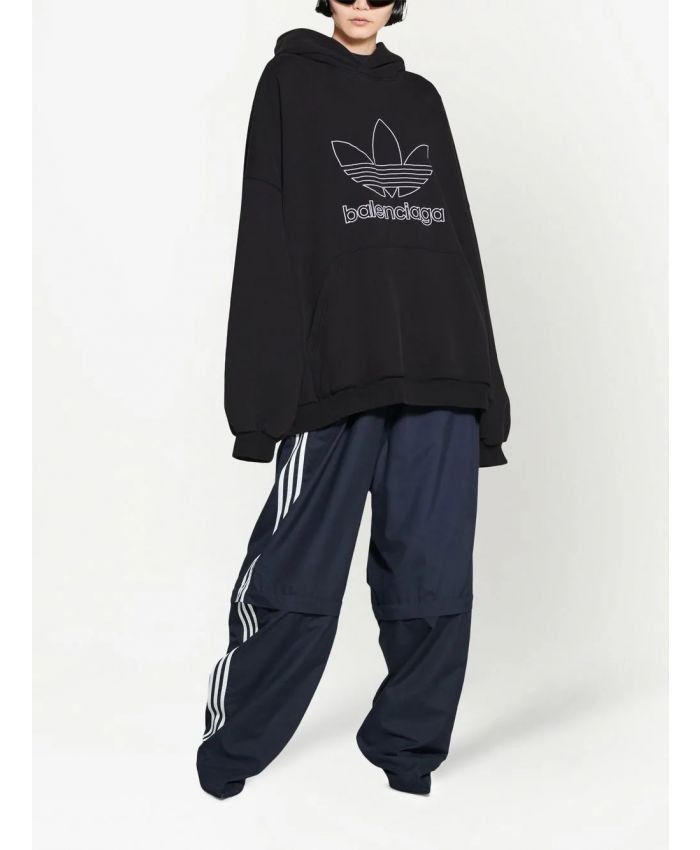Adidas × Balenciaga o1mt1gz0924 Hoodie Large Fit in Black Size US XL / EU 56 / 4 - 2 Thumbnail