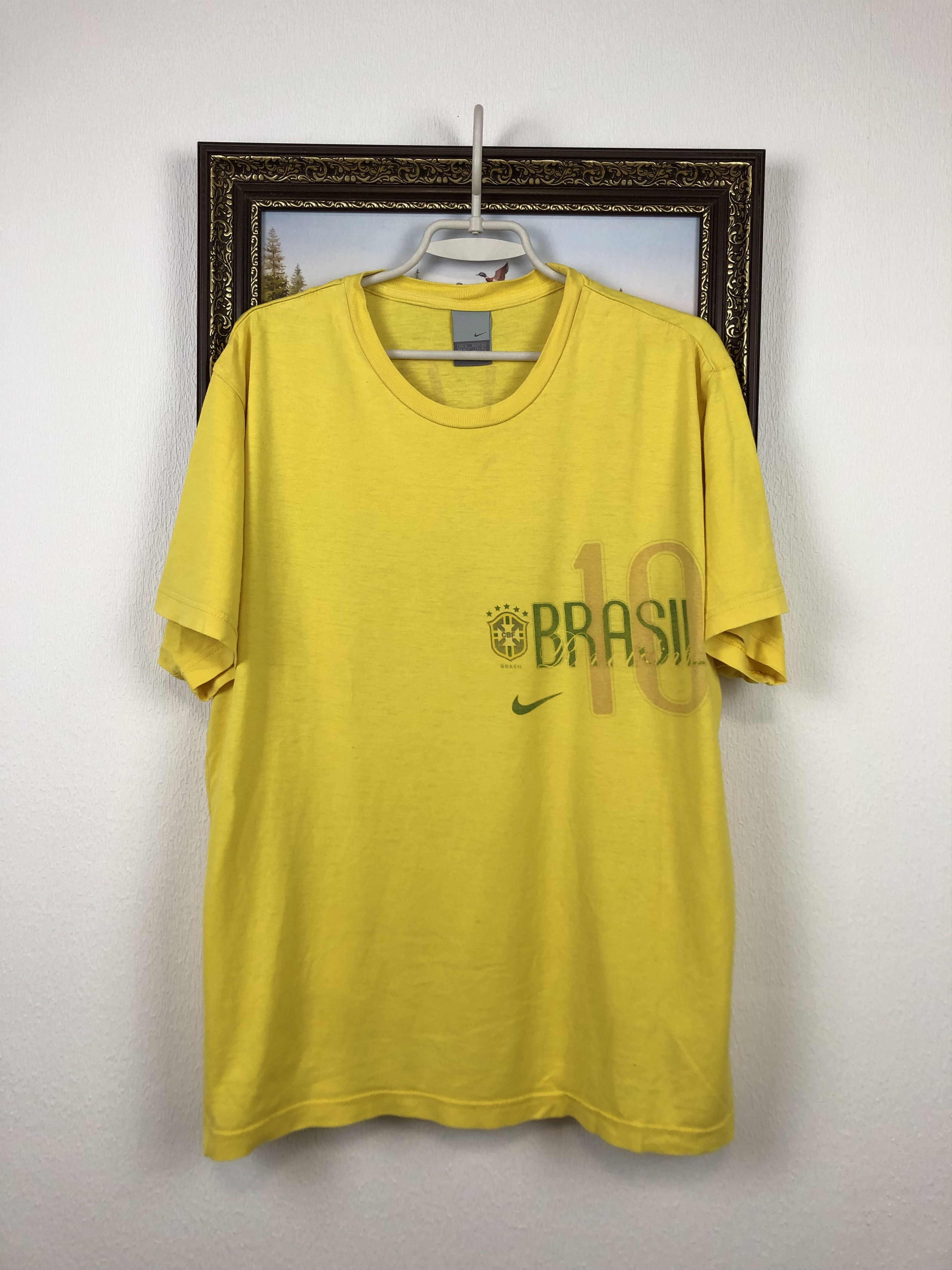 Nike Vintage Brazil Train Football Shirt #10 Ronaldinho Rare Size US XL / EU 56 / 4 - 1 Thumbnail