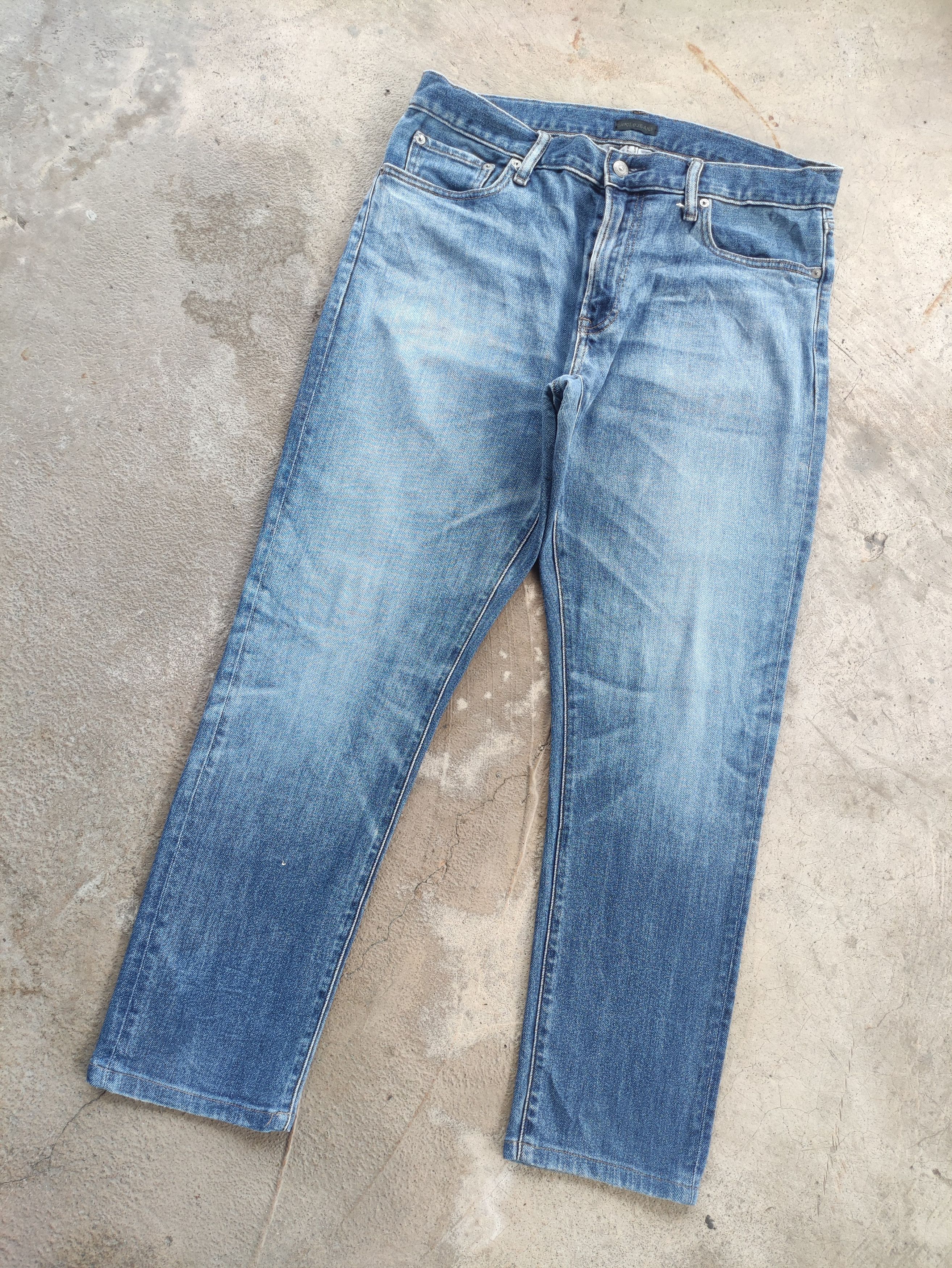 Japanese Brand Vintage Japanese Jean Distressed Faded Denim Size US 35 - 2 Thumbnail