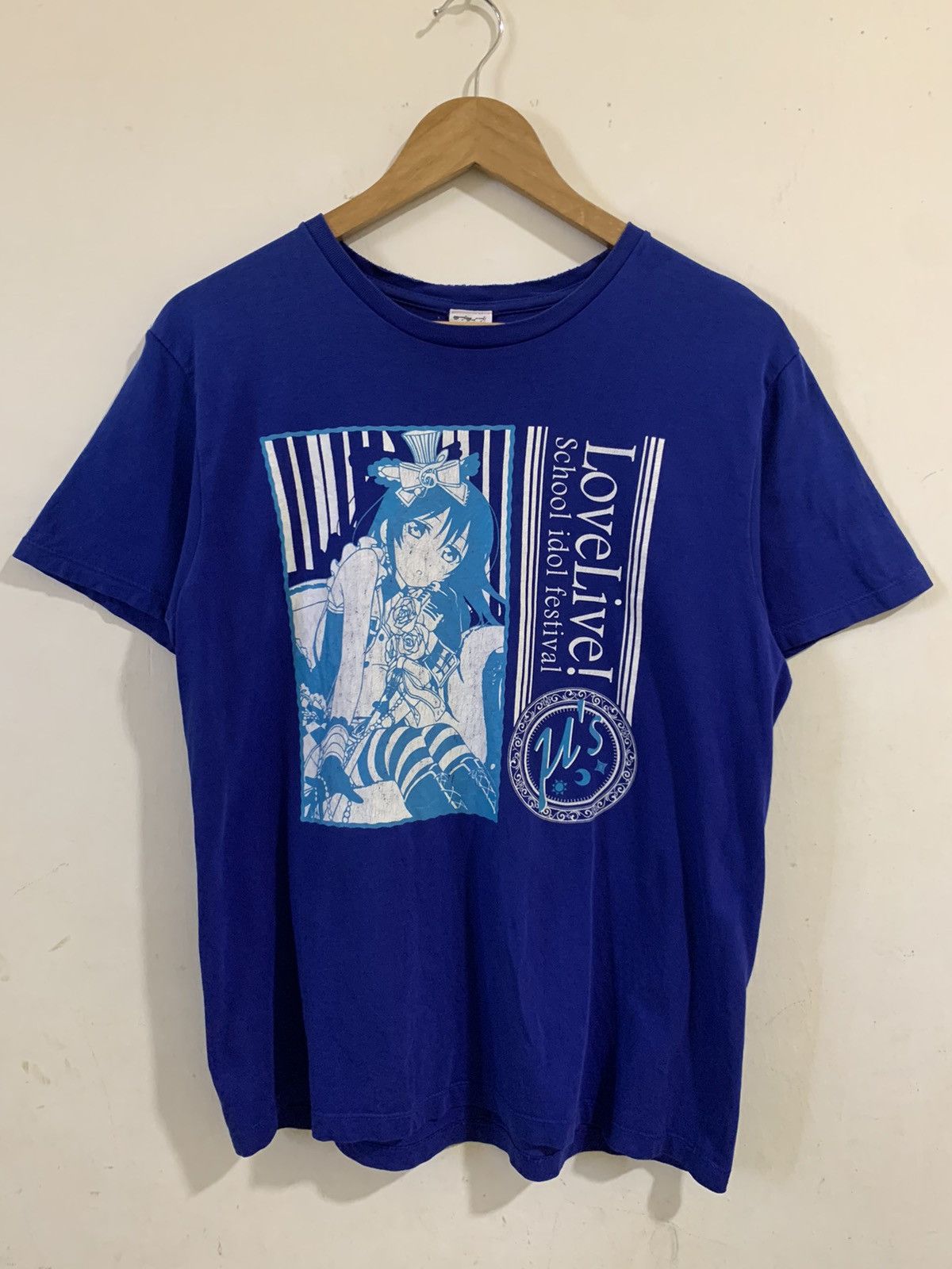 Anime Y2K School Idol Project Blue T Shirt Love Life! Size US M / EU 48-50 / 2 - 1 Thumbnail