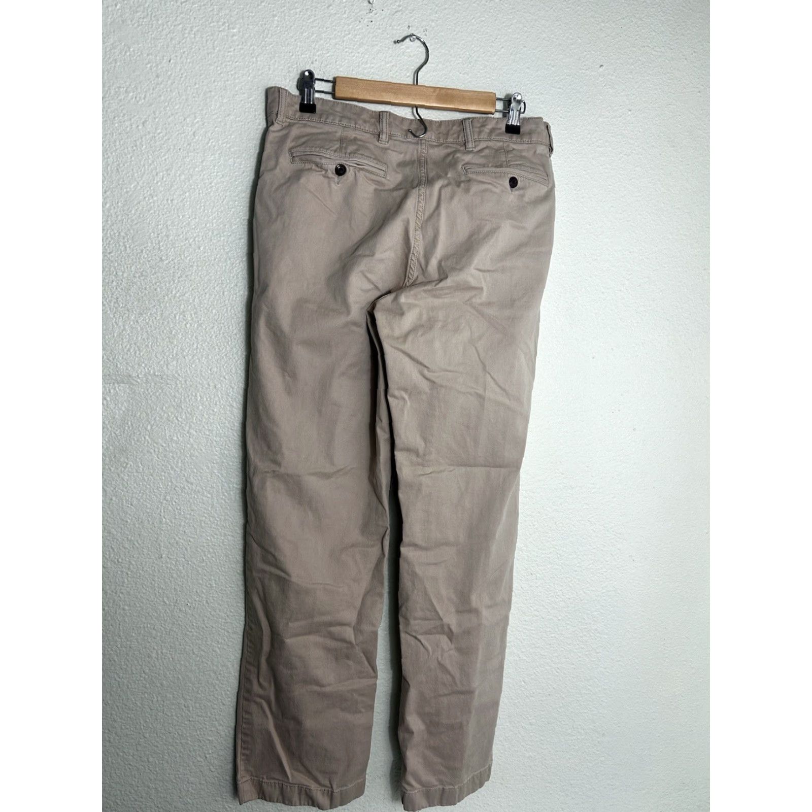 Vintage LL Bean Pants Mens 32x31 Beige Chino Classic Fit Straight Leg 509409 Size US 32 / EU 48 - 7 Thumbnail