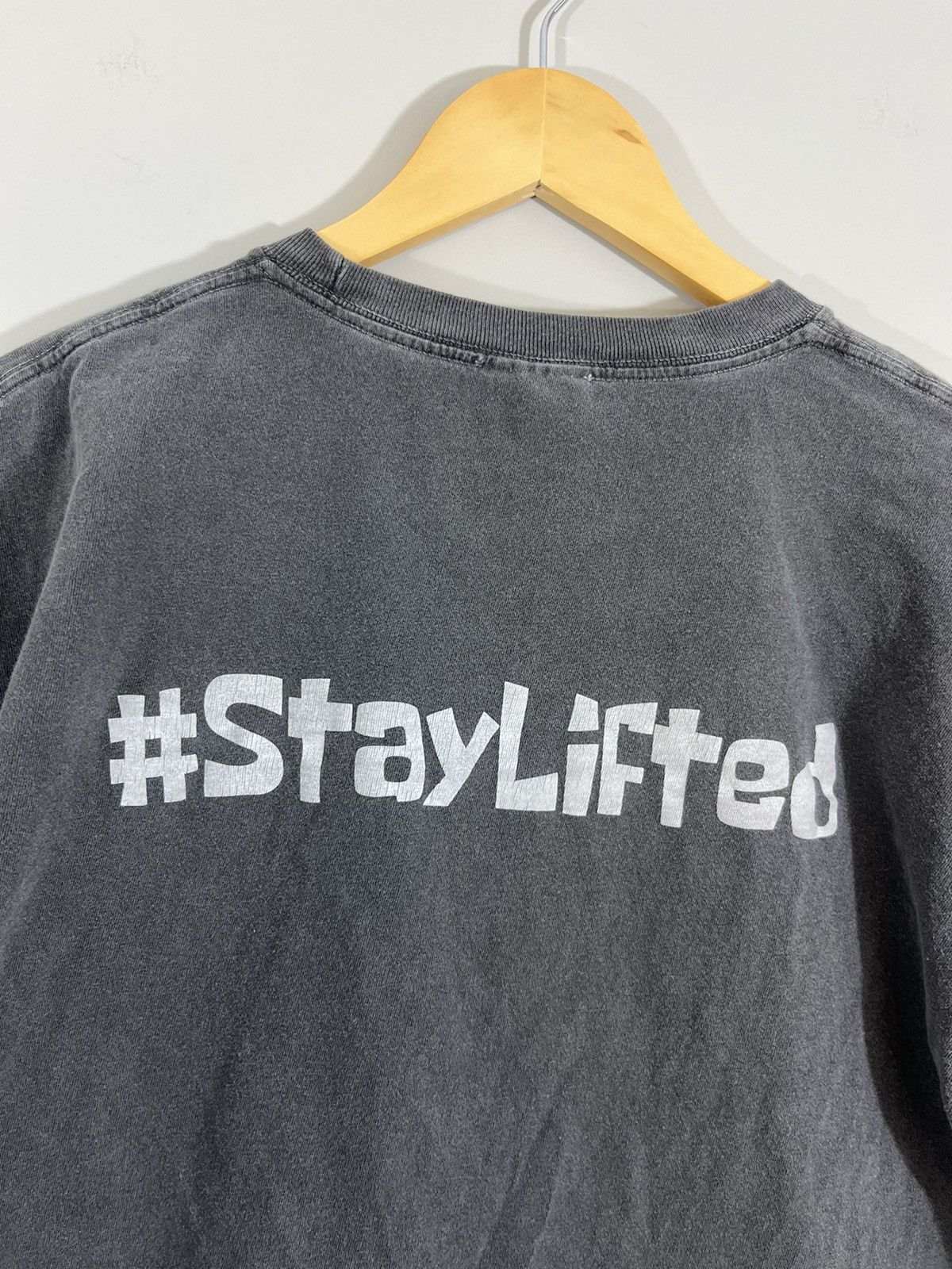 Vintage Faded Black Stay Lifted High Guy Drugs Tee Size US M / EU 48-50 / 2 - 2 Thumbnail