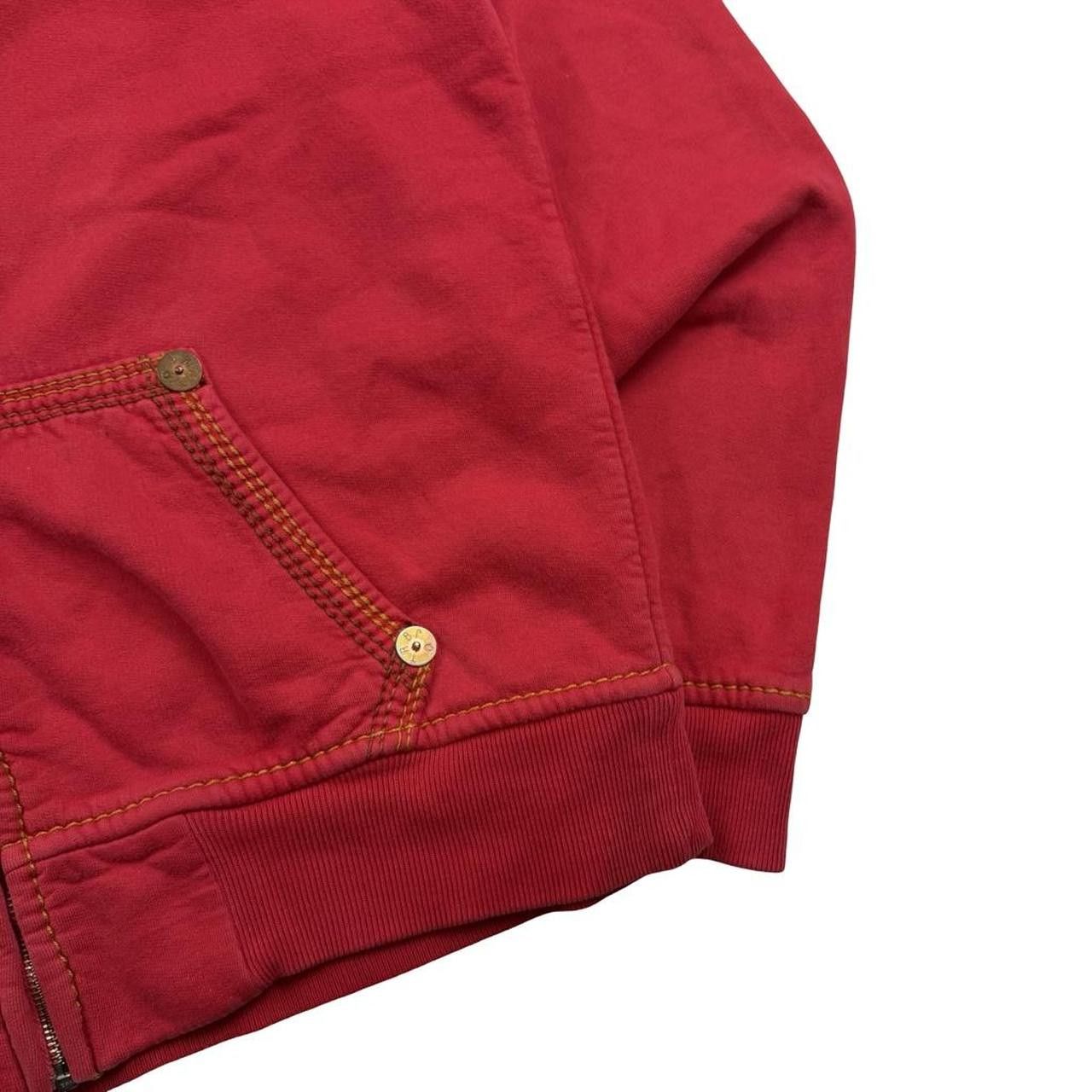 True Religion True Religion Triple Contrast Stitch Hoodie Red Extra Large Size US XL / EU 56 / 4 - 4 Thumbnail