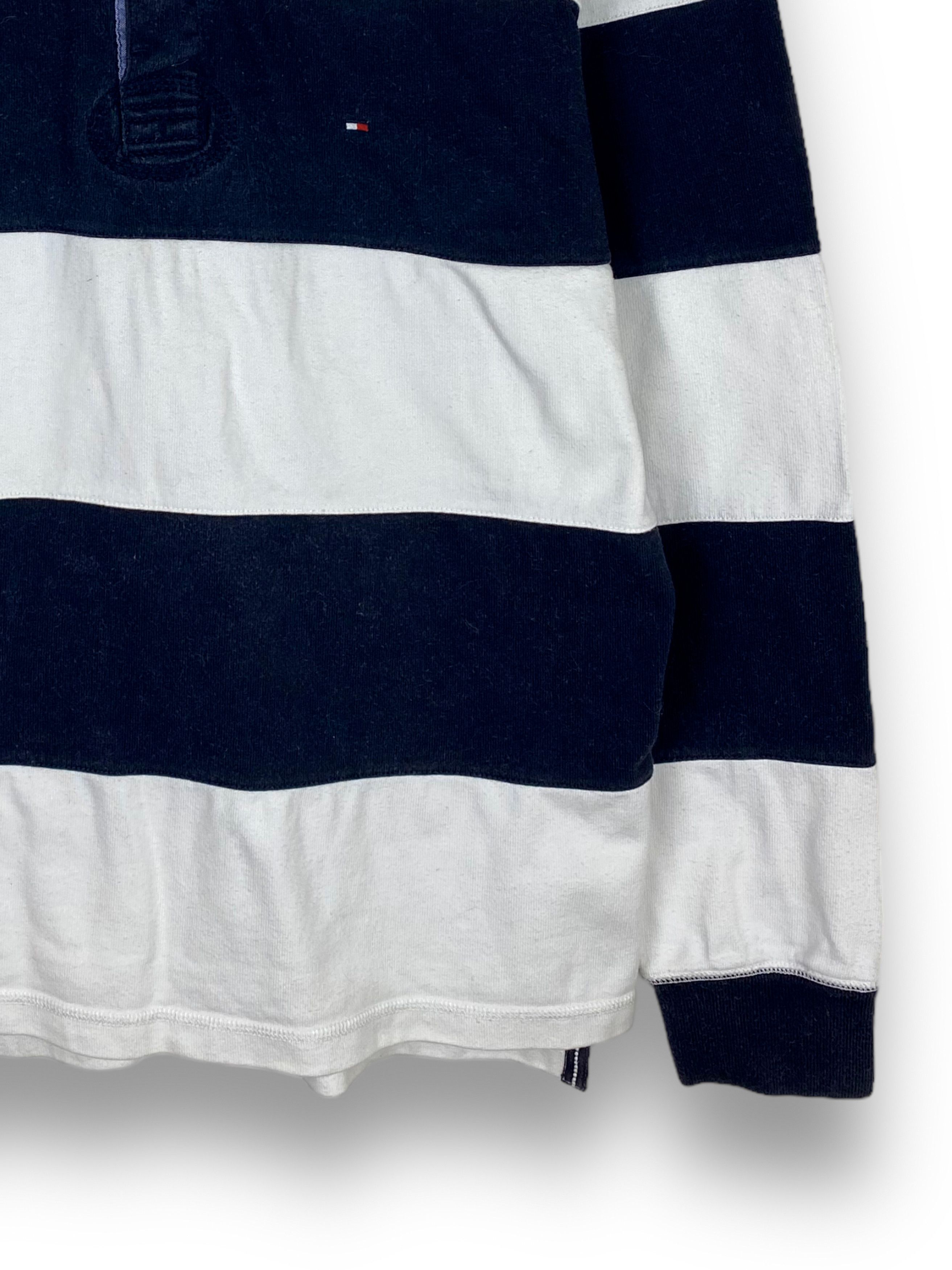 Tommy Hilfiger Vintage TOMMY HILFIGER Rugby Striped Sweatshirt M494 Size US L / EU 52-54 / 3 - 2 Thumbnail