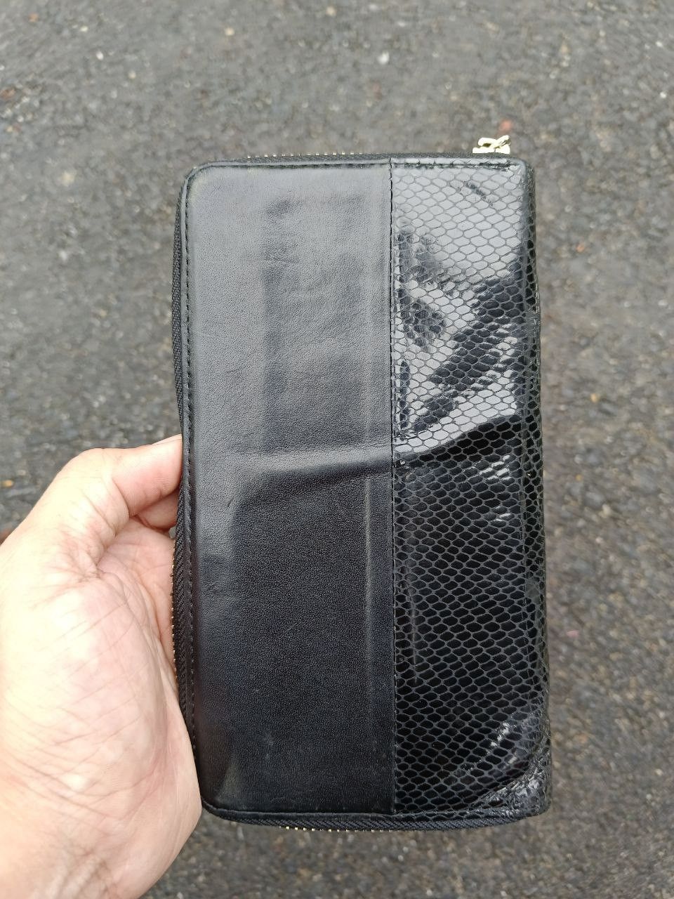 Leather × Y's × Yohji Yamamoto YOHJI YAMAMOTO Y'S LEATHER BLACK LONG WALLET Size ONE SIZE - 2 Thumbnail
