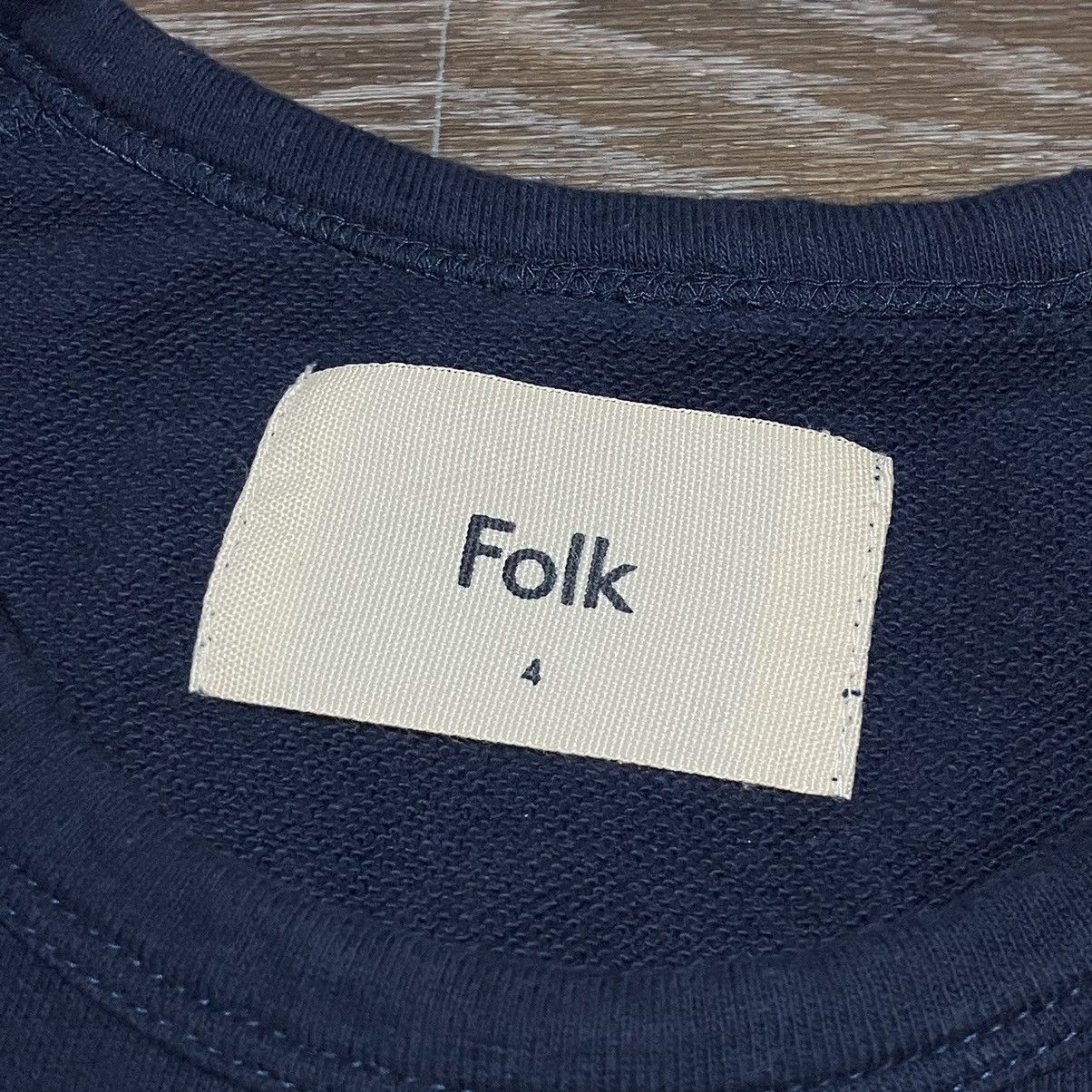 Folk FOLK Basic Navy Blue Lightweight Cotton Sweatshirt Size US M / EU 48-50 / 2 - 5 Thumbnail