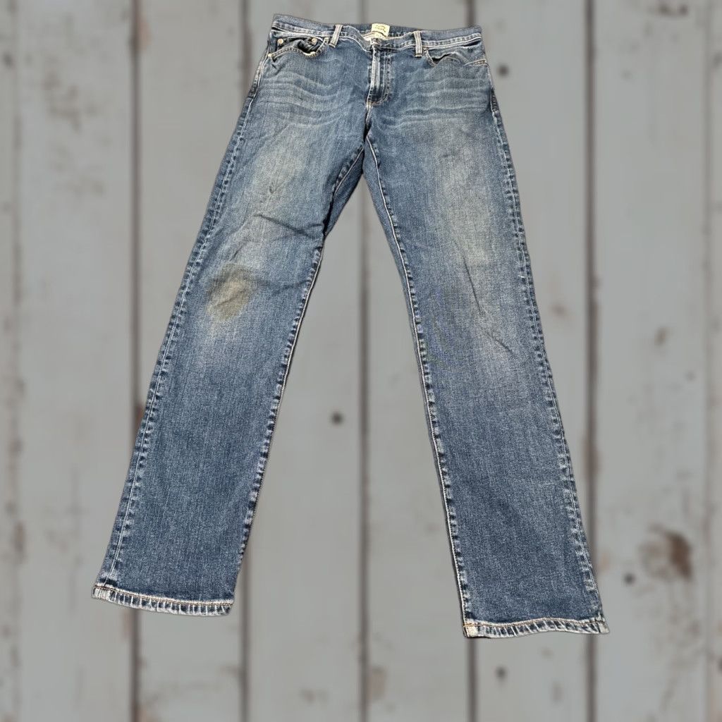 Flint And Tinder Flint and Tinder Jeans Men 32x32 Slim Blue Denim 5-Pocket Made in USA Stretch Pants Size US 32 / EU 48 - 1 Thumbnail
