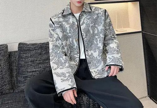 Other Taeko x Eri Texture Embroidery Patterned Jacket Size US XL / EU 56 / 4 - 7 Thumbnail
