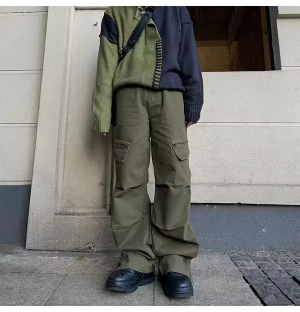 Designer × Japanese Brand military flared faded baggy cargo pants Size US 32 / EU 48 - 3 Thumbnail