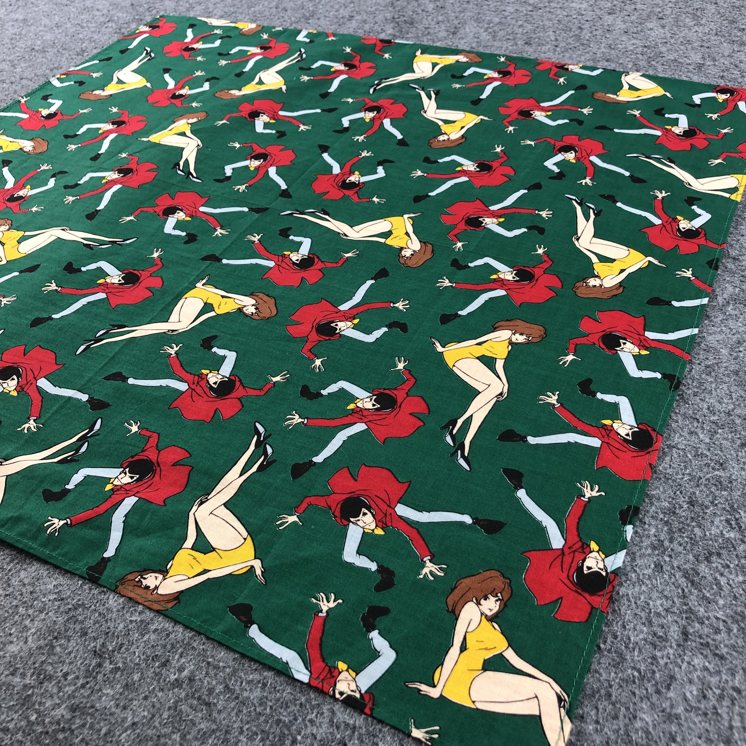Anime × Vintage Arsane Lupin X Esso Handkerchief Neckerchief Bandana X26 Size ONE SIZE - 3 Thumbnail