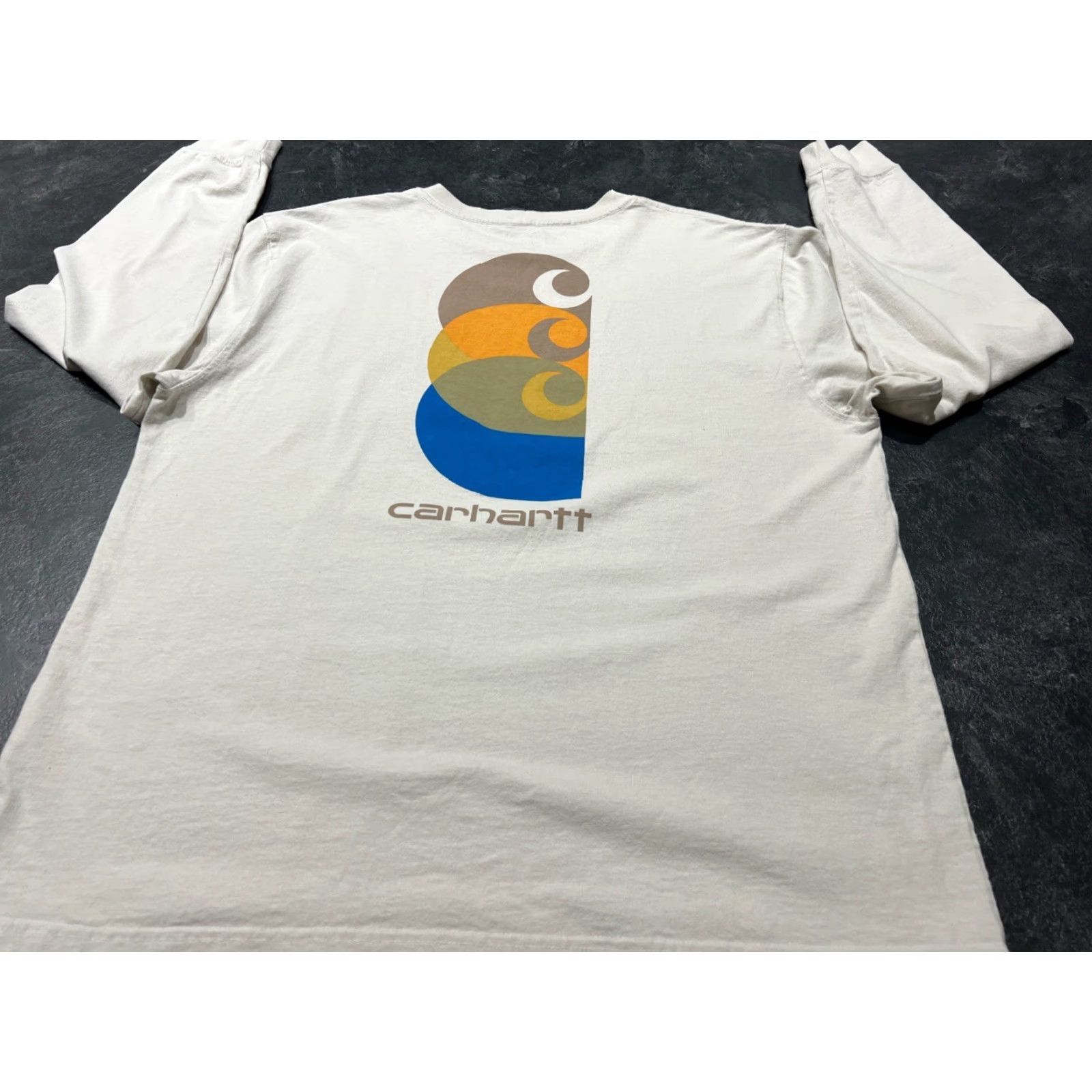 Carhartt Carhartt K87 Shirt Men L Beige Cotton Knit Crew Neck Pockets Outdoor Mens Size US L / EU 52-54 / 3 - 2 Thumbnail