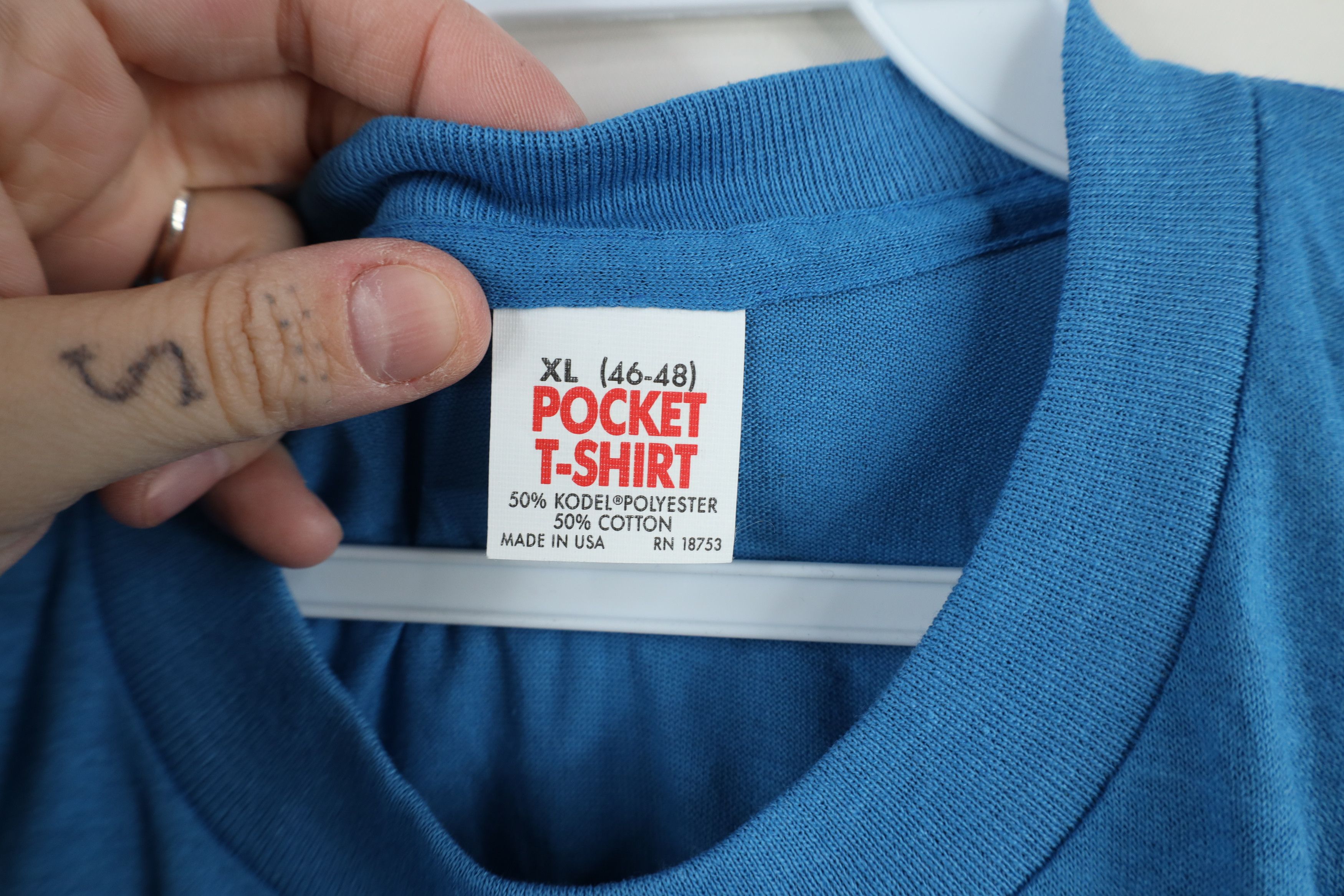 Vintage Vintage 70s 80s Streetwear Short Sleeve Pocket T-Shirt USA Size US XL / EU 56 / 4 - 8 Thumbnail