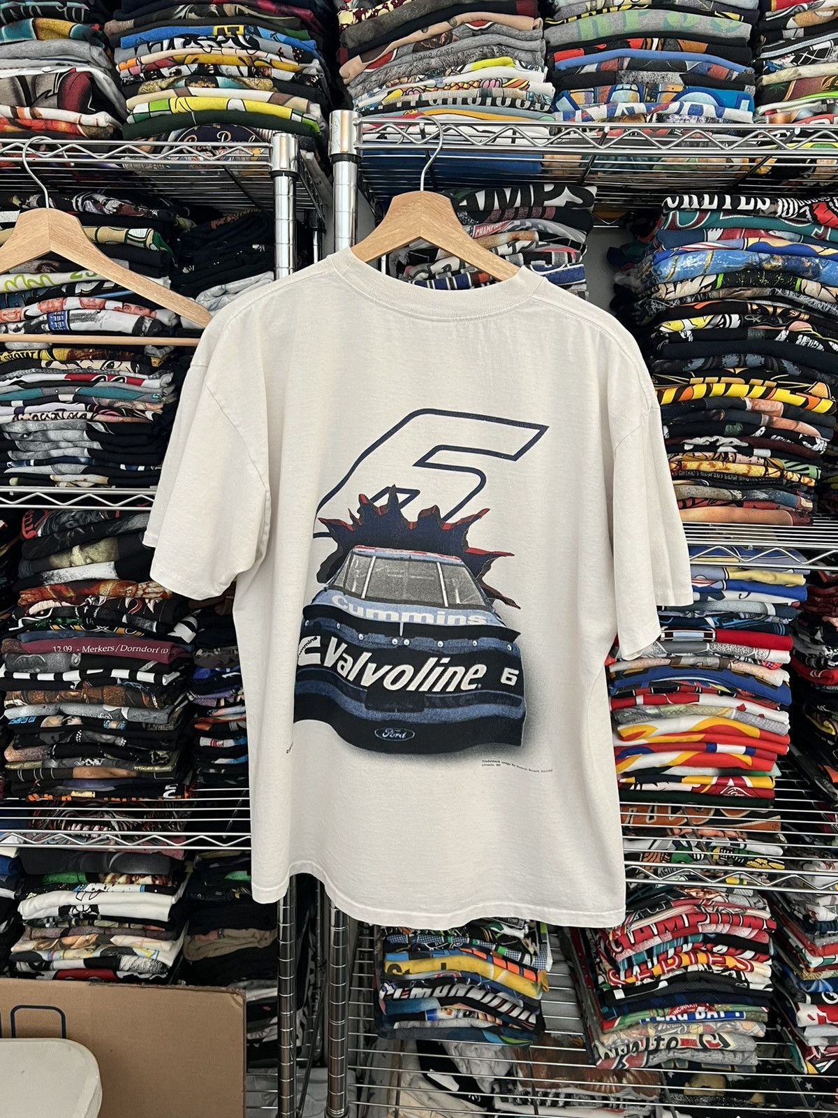 NASCAR 90s Mark Martin Shattered Tee Single Stitch Racing Nutmeg Size US XL / EU 56 / 4 - 2 Thumbnail