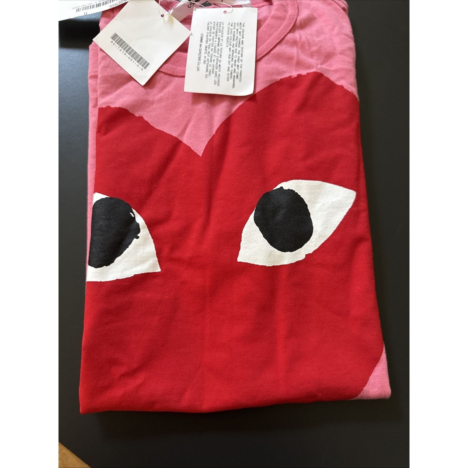 Comme des Garcons Comme Des Garcons CDG Play Red Heart Tee Pink Authentic Med Size US M / EU 48-50 / 2 - 6 Thumbnail