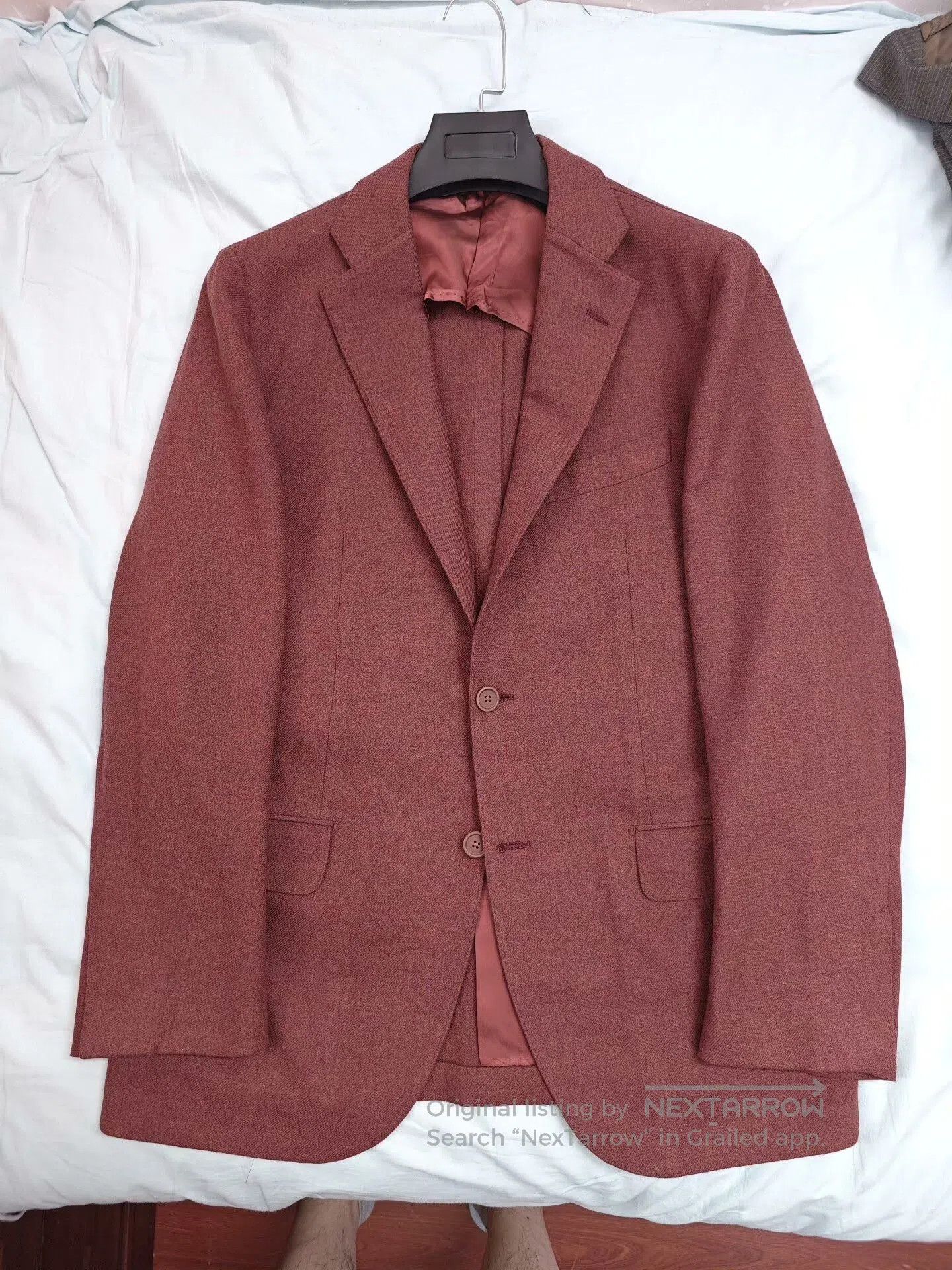 Tomorrowland Red Wool-Blend Italian Suit Jacket. Size US M / EU 48-50 / 2 - 5 Thumbnail