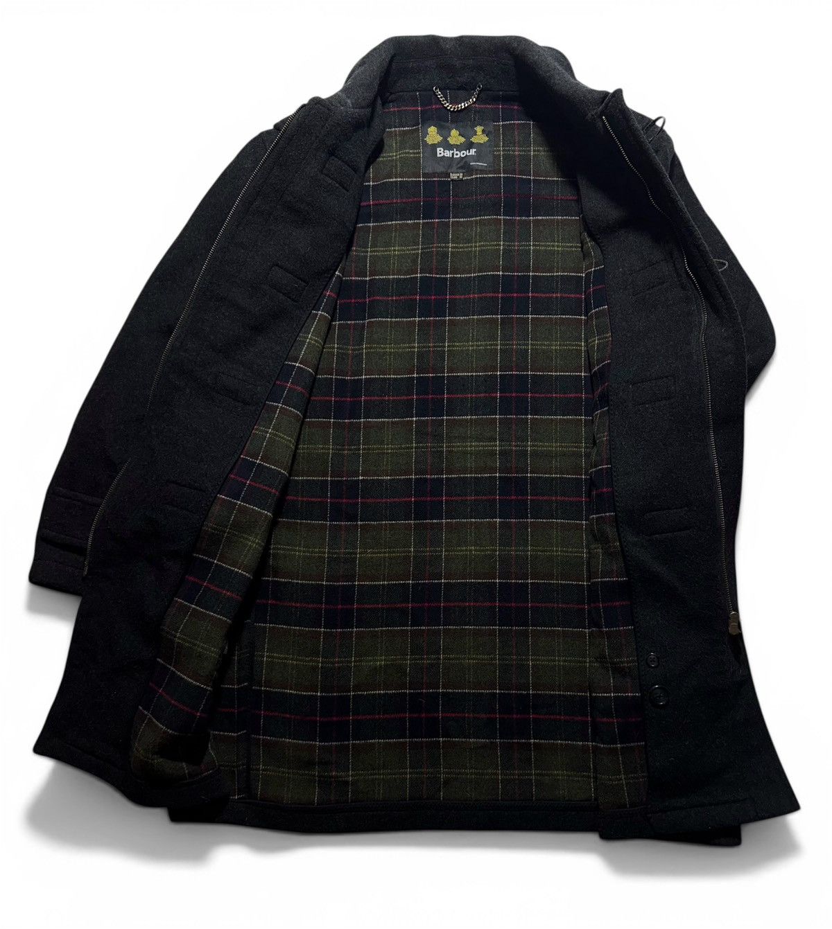Barbour Vintage Barbour Duffle Wool Coat Size US XXL / EU 58 / 5 - 2 Thumbnail