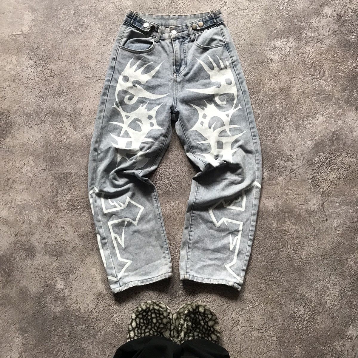 Vintage Vintage Y2K Distressed Baggy Jeans Grunge Skate Graphic 27 Size 27" / US 4 / IT 40 - 2 Thumbnail