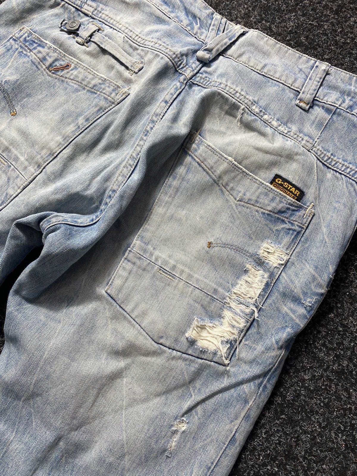 G-Star × Vintage 🔥G STAR OPIUM DISTRESSED TAPERED LOOSE JEANS 28 Size 28" / US 6 / IT 42 - 13 Thumbnail