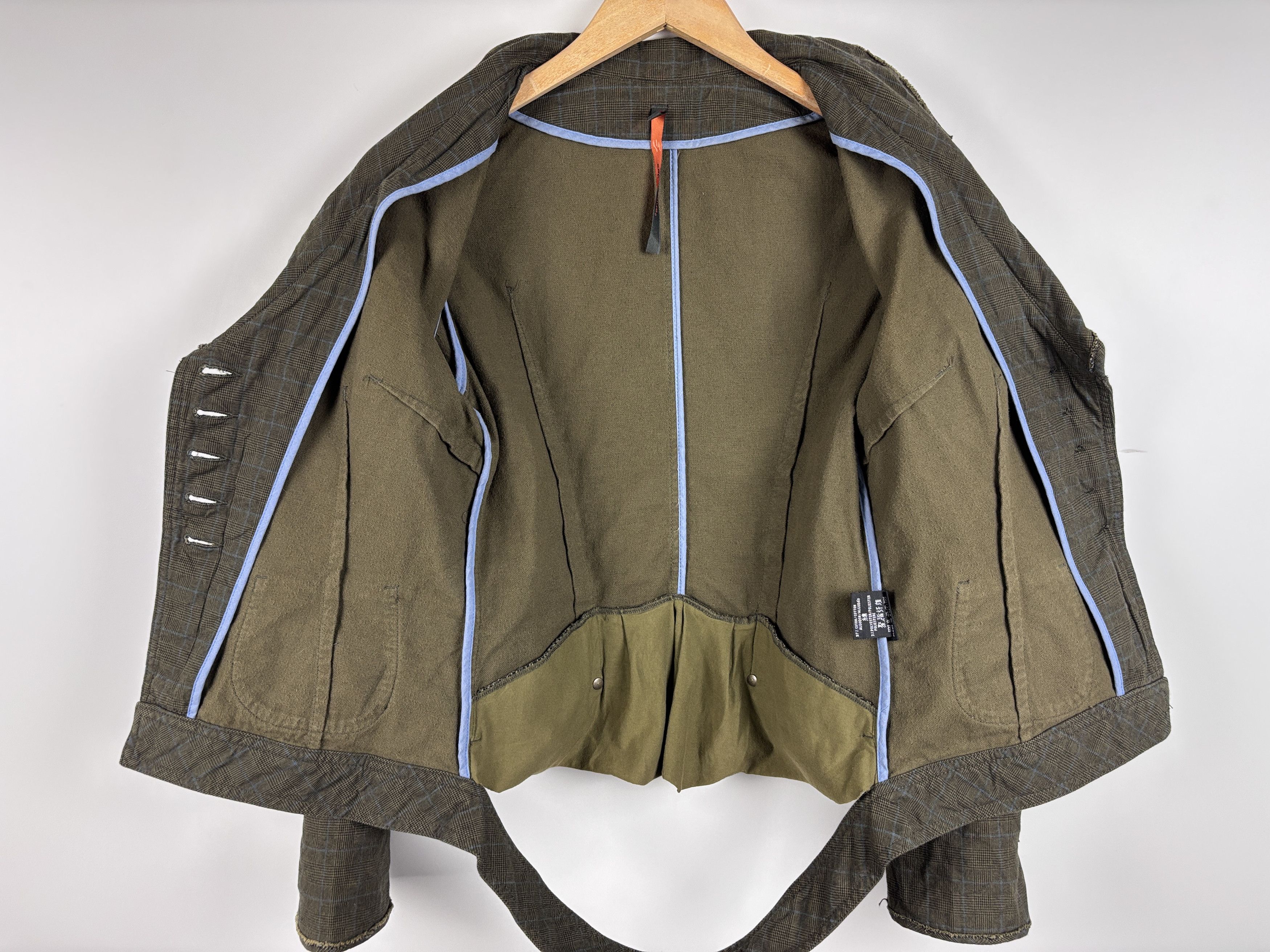 Cop Copine Vintage Cop Copine Check Cotton Blazer Green Size 38 Size XS / US 0-2 / IT 36-38 - 7 Thumbnail