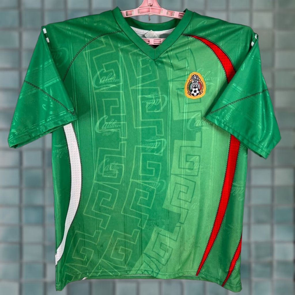 Vintage Mexico Soccer Jersey L Large Green AOP Graphic - Mens Shirt Size US L / EU 52-54 / 3 - 1 Thumbnail