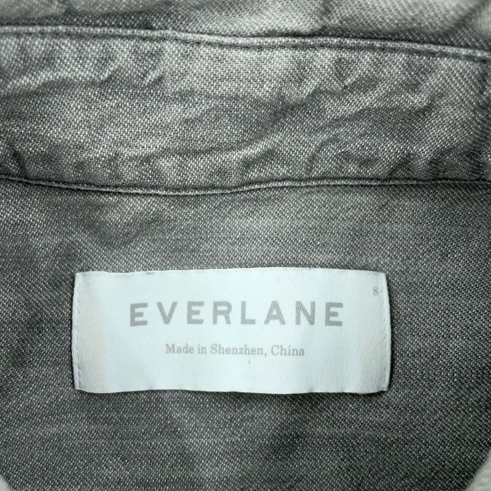 Everlane Everlane Shirt Men Small Gray Chambray Long Sleeve Slim Fit Button-Down Collared Shirt Size US S / EU 44-46 / 1 - 3 Thumbnail