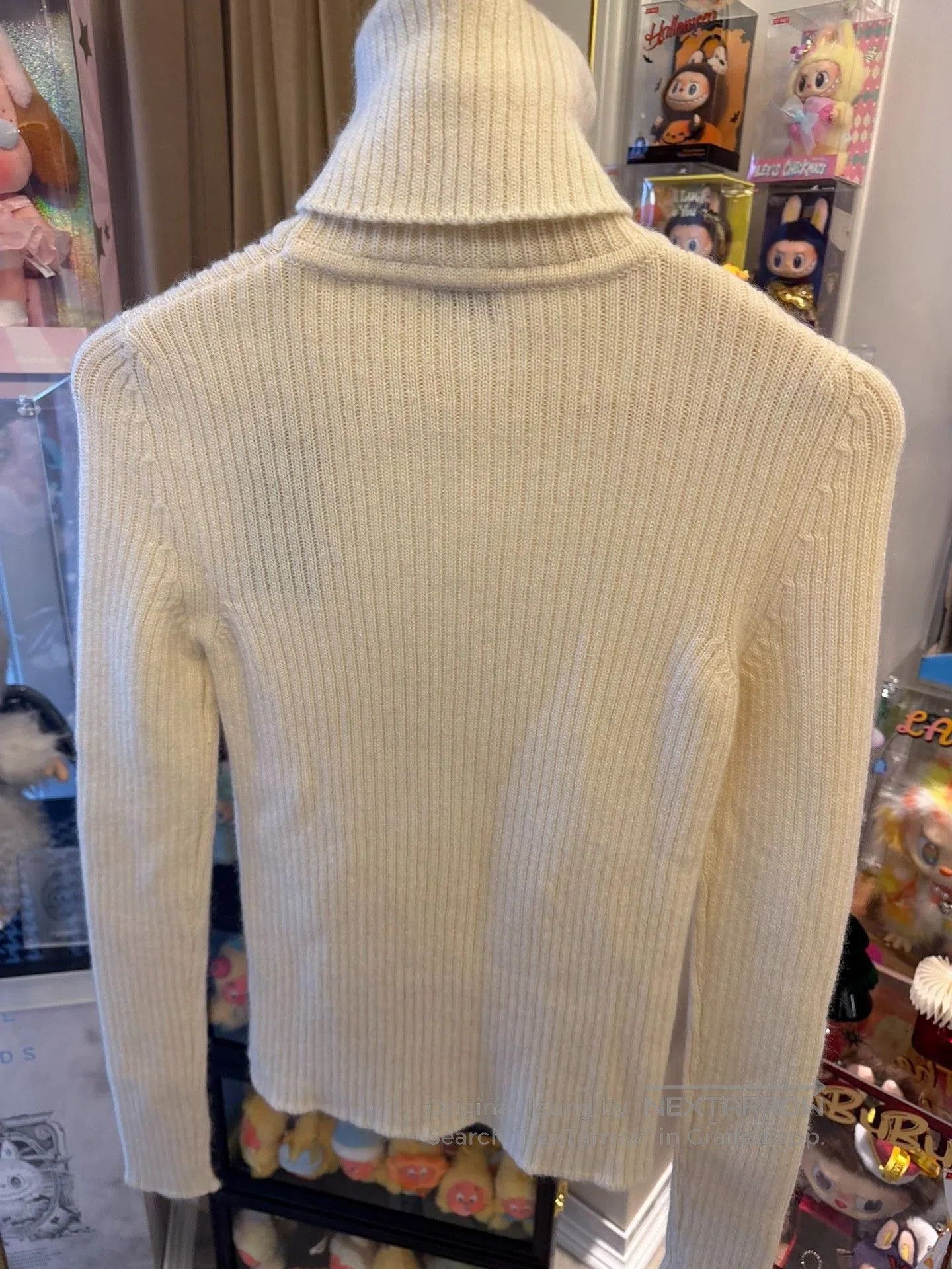 Saint Laurent Paris Saint Laurent YSL Cream Logo Turtleneck Sweater. Size S / US 4 / IT 40 - 2 Thumbnail
