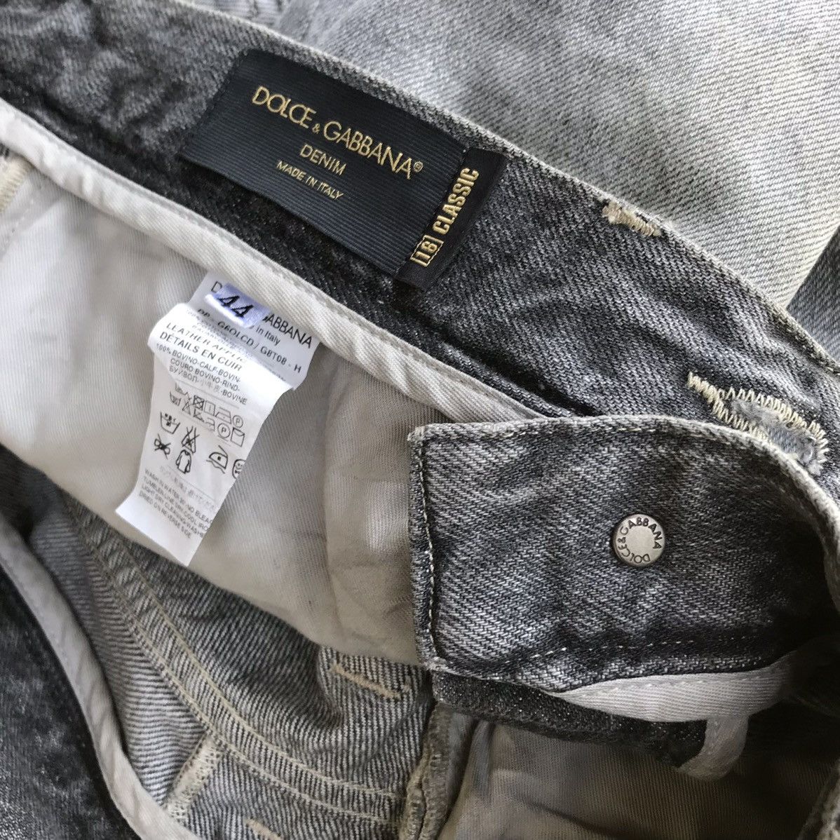 Dolce & Gabbana Dolce & Gabbana Denim Selvedge Distressed D&G Luxury Brand Size US 30 / EU 46 - 21 Thumbnail