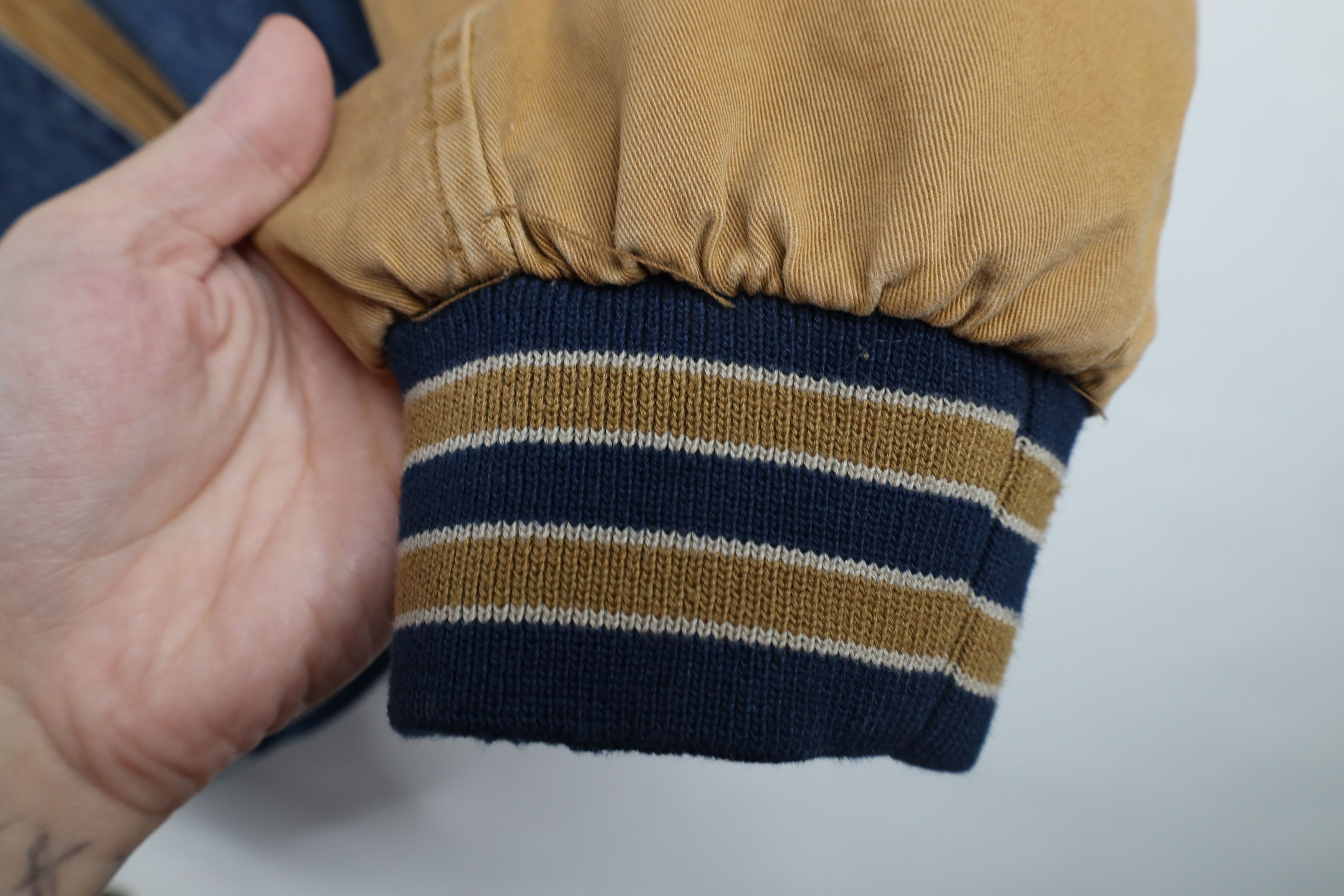 Vintage Vintage 90s Streetwear Eugene Hardwoods Denim Varsity Jacket Size US L / EU 52-54 / 3 - 5 Thumbnail