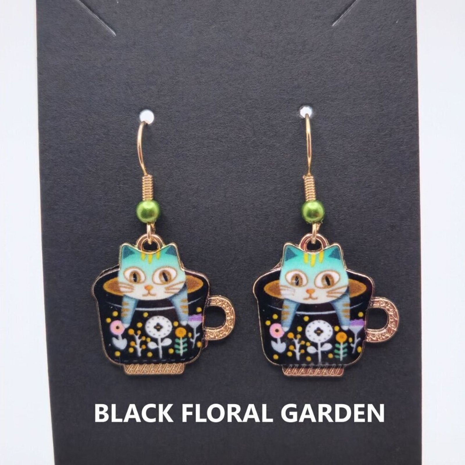 Other Calico Cat Teacup Earrings – Handmade & Customizable Size ONE SIZE - 12 Thumbnail