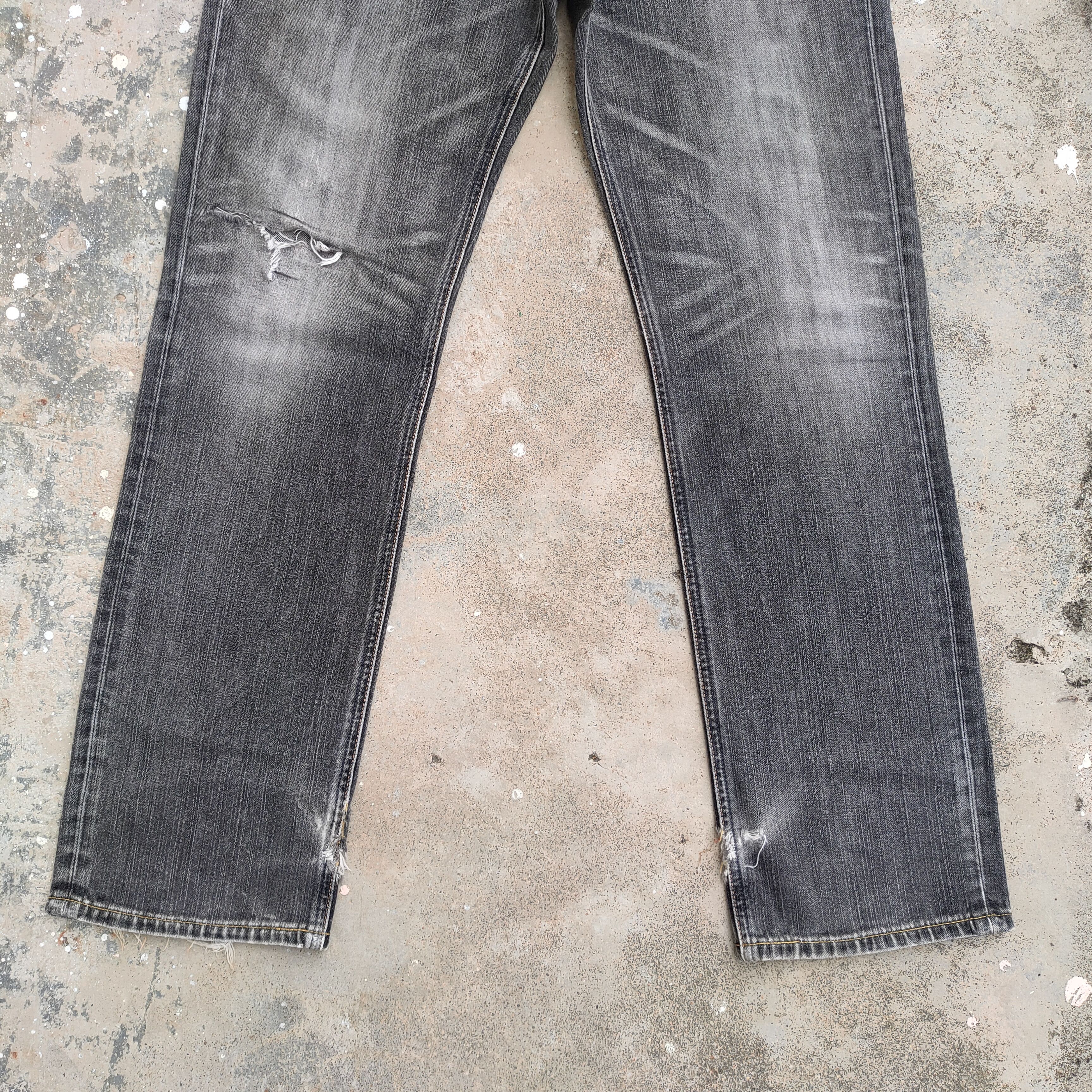 Jean × Lee × Vintage W34 VINTAGE LEE BLACK RIPPED JEANS DENIM PANTS Size US 34 / EU 50 - 3 Thumbnail