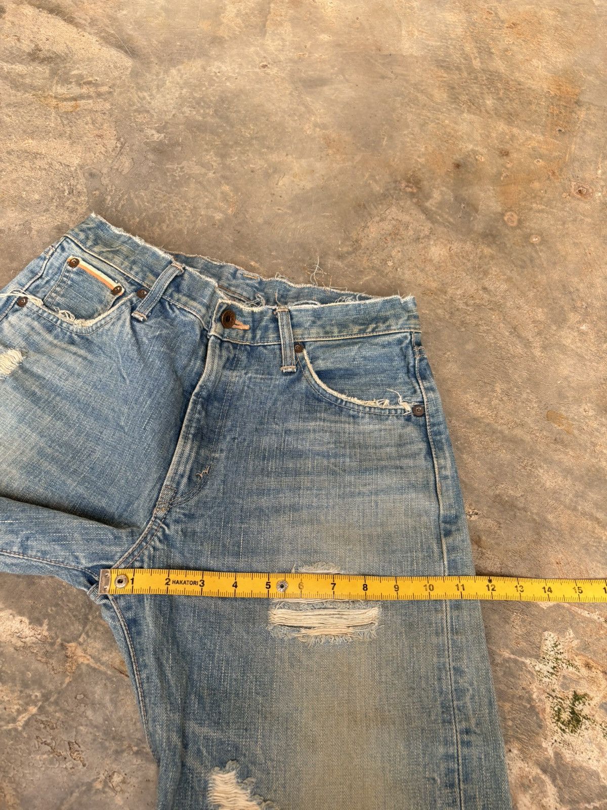 Edwin × Japanese Brand Vintage Distressed Edwin 505 Selvedge Denim Jeans Size US 29 - 11 Thumbnail