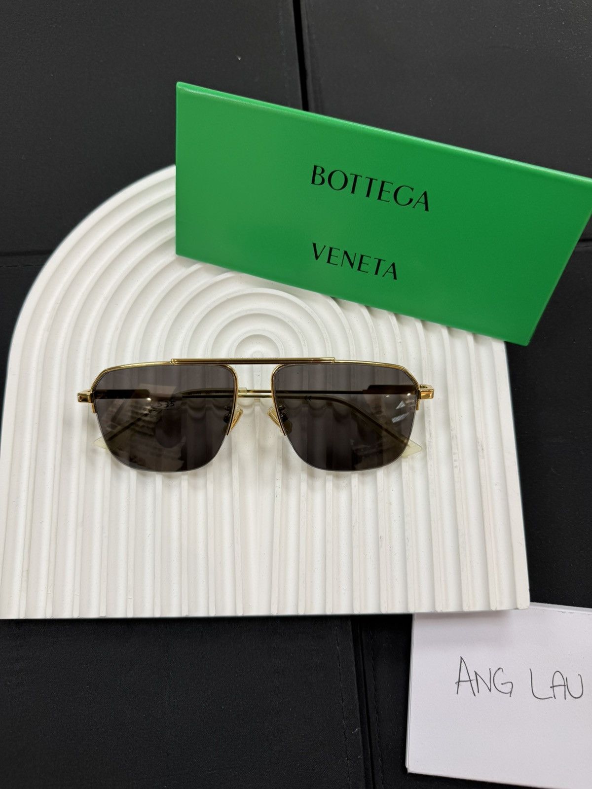Bottega Veneta × Vintage NEW Bottega Veneta Gold Aviator Sunglasses Glasses Eyeglass Size ONE SIZE - 1 Thumbnail