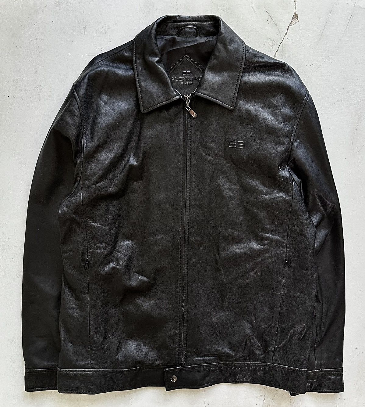 Balenciaga Balenciaga 1997 Vintage Leather Jacket Size US L / EU 52-54 / 3 - 1 Thumbnail