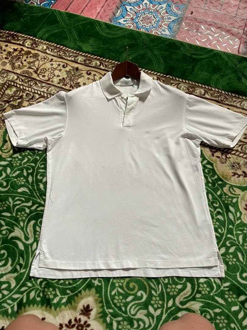 K6-17 J+ Jil Sander Uniqlo white Polo Tee