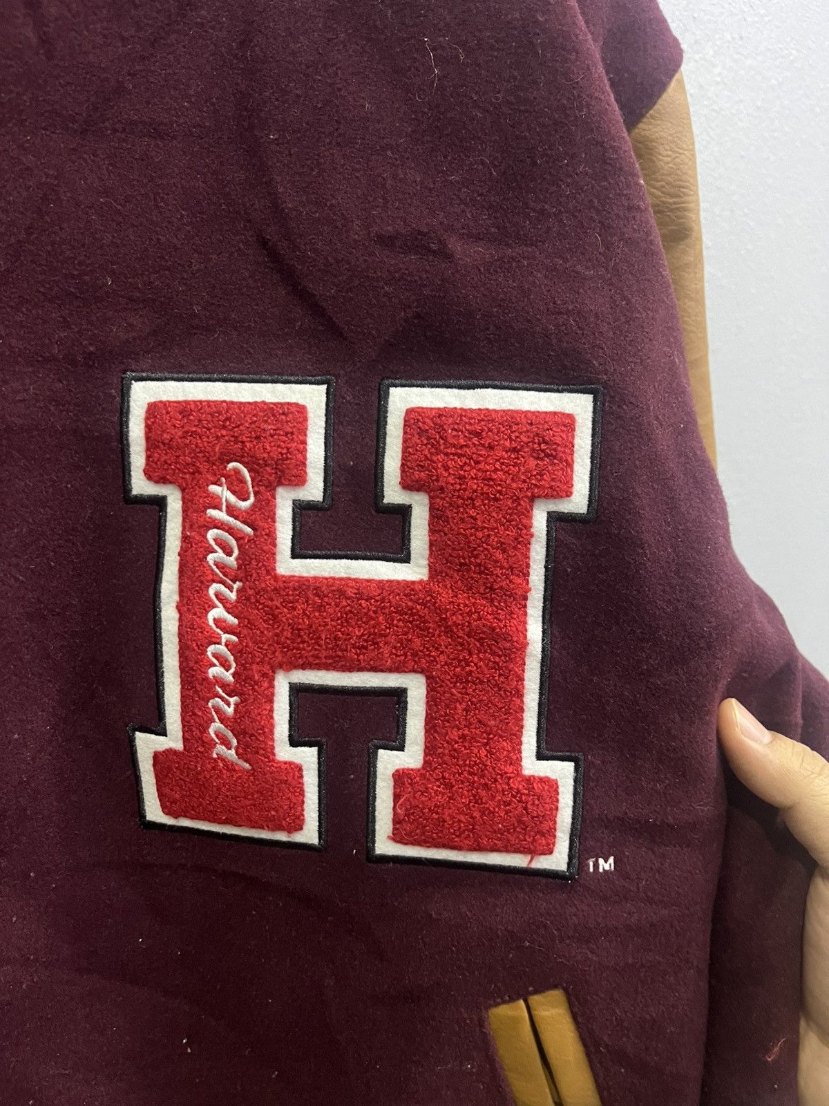 GU GU x Harvard Varsity Jacket Faux Leather Sleeves Size US XL / EU 56 / 4 - 6 Thumbnail