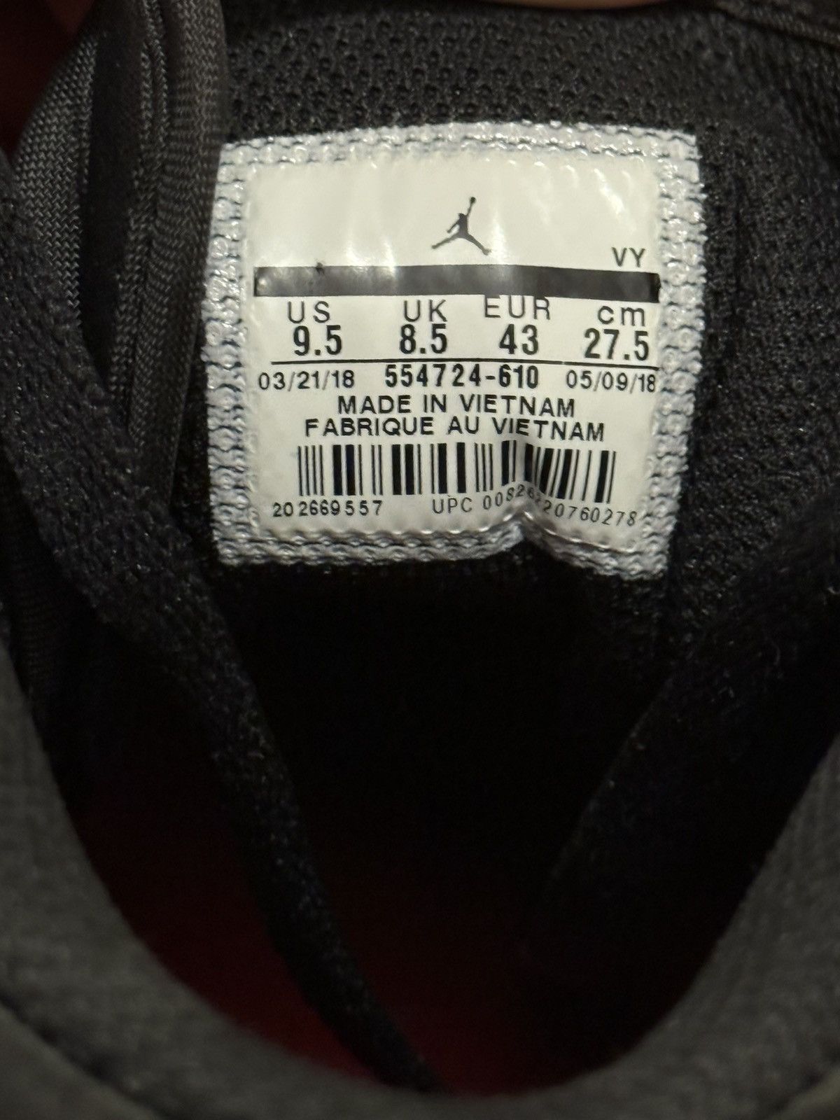 Jordan Brand Air Jordan 1 Mid - Gym Red / Black-White Size US 9.5 / EU 42-43 - 6 Thumbnail