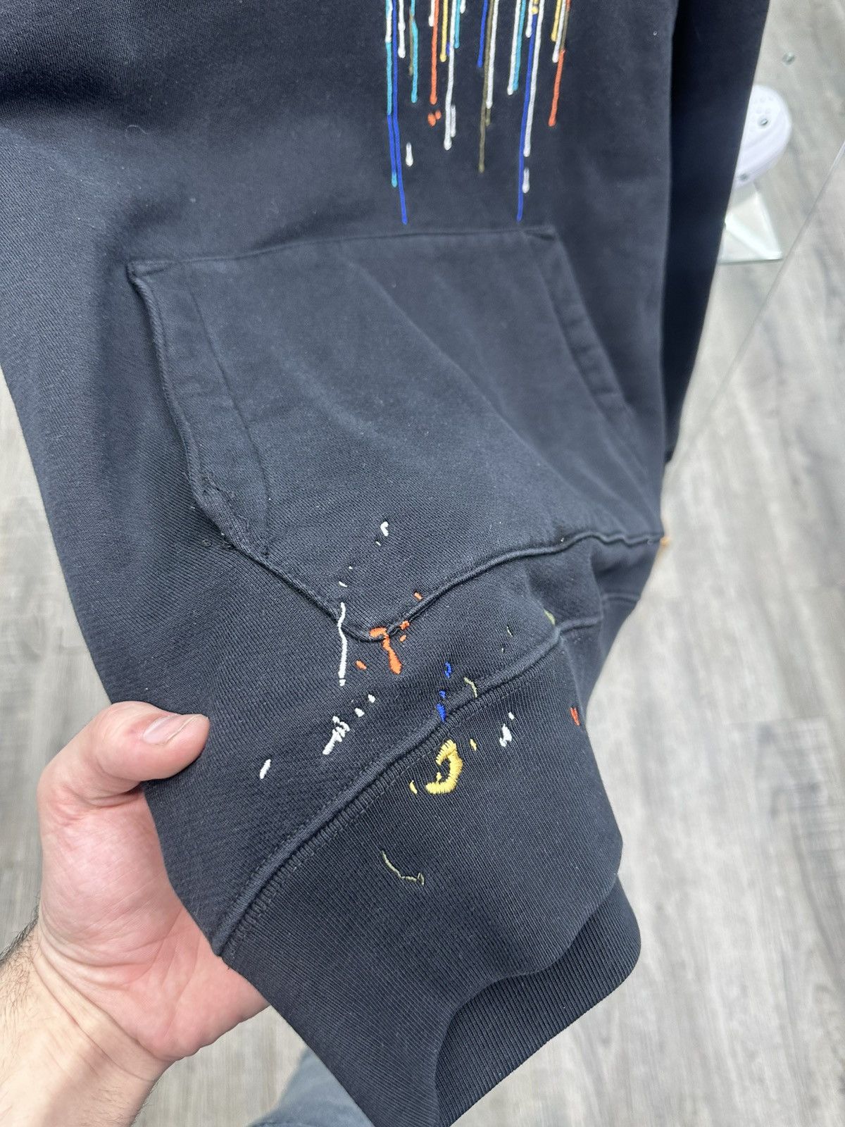 Amiri Amiri Paint Drip Logo Hoodie Size US S / EU 44-46 / 1 - 4 Thumbnail