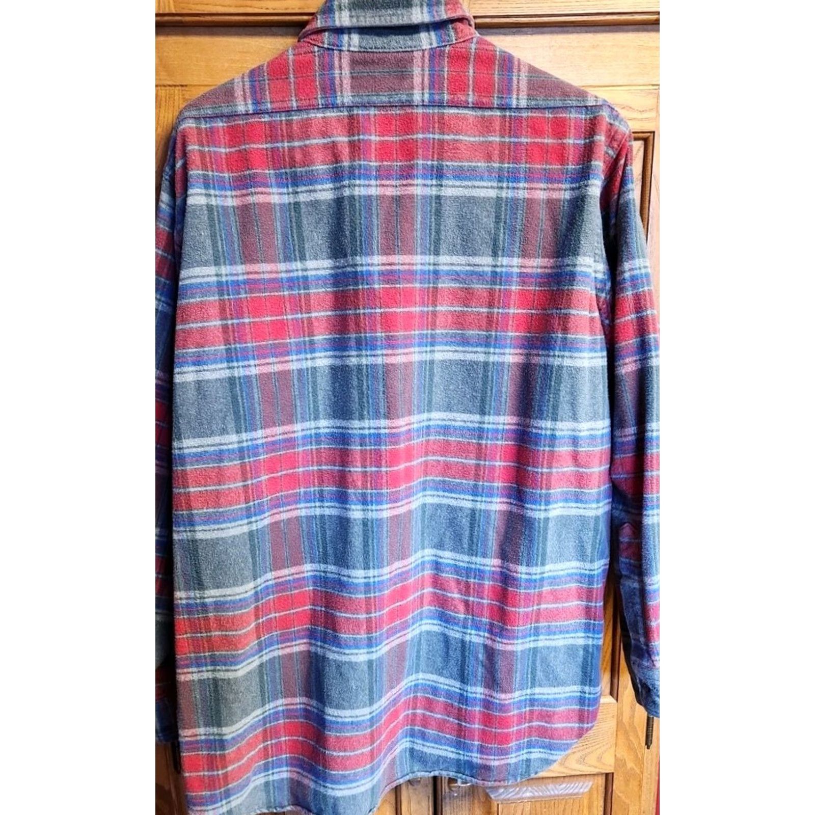 Vintage VINTAGE LL BEAN Chamois Cloth Shirt Mens LT Tall Red Plaid USA MADE Button-Up Flannel Long Sleeve Cotton Size US L / EU 52-54 / 3 - 5 Thumbnail