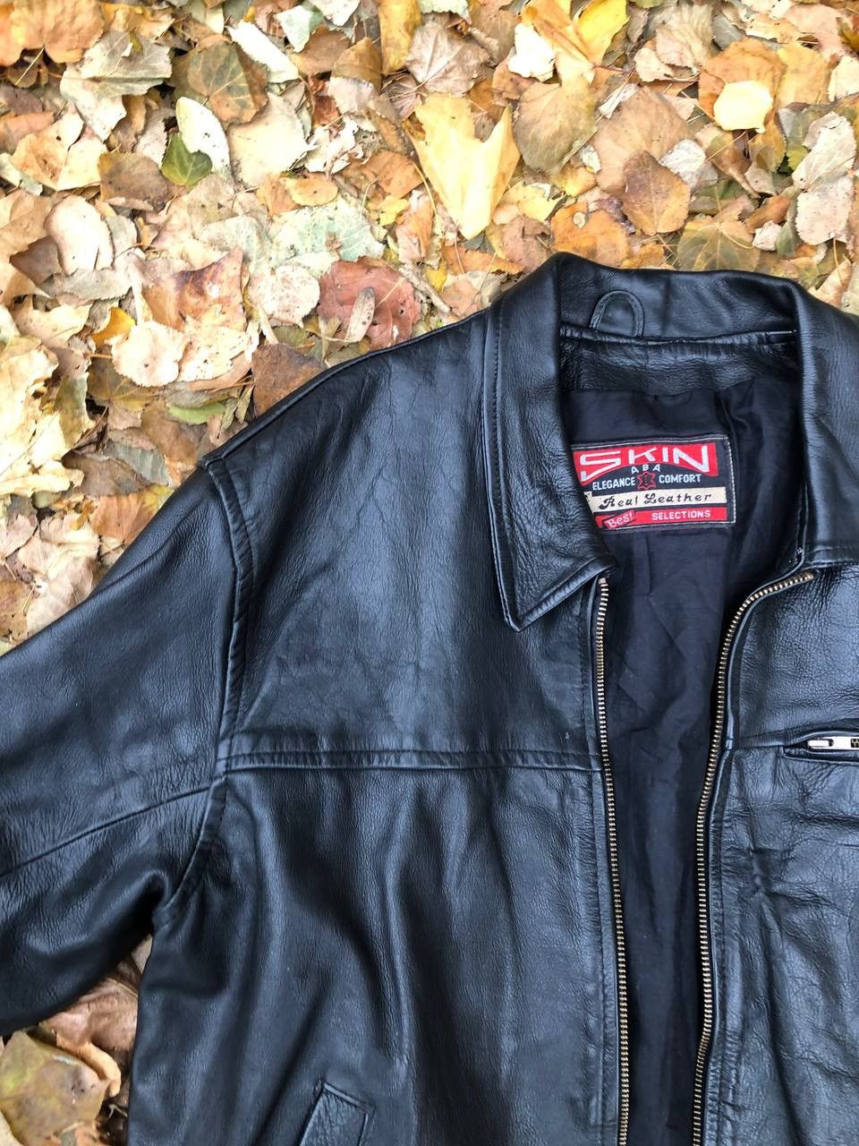 Vintage VERY RARE SKIN COMFORT REAL LEATHER JACKET MADE IN USA 90s Size US L / EU 52-54 / 3 - 6 Thumbnail