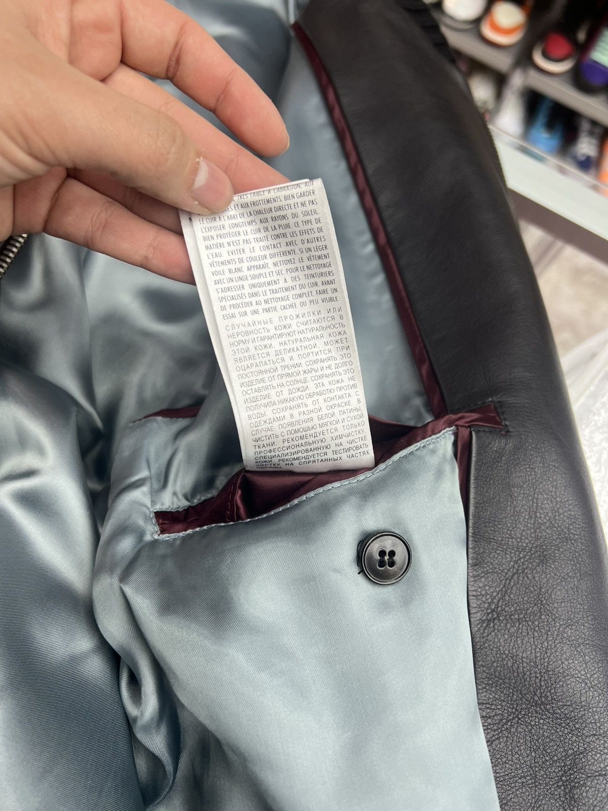 Gucci Panther Patch Leather Zip