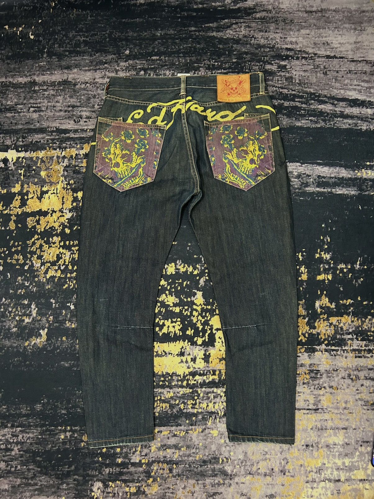 Ed Hardy 2008 Ed Hardy Skull Pocket Back Jeans Size US 38 / EU 54 - 1 Thumbnail