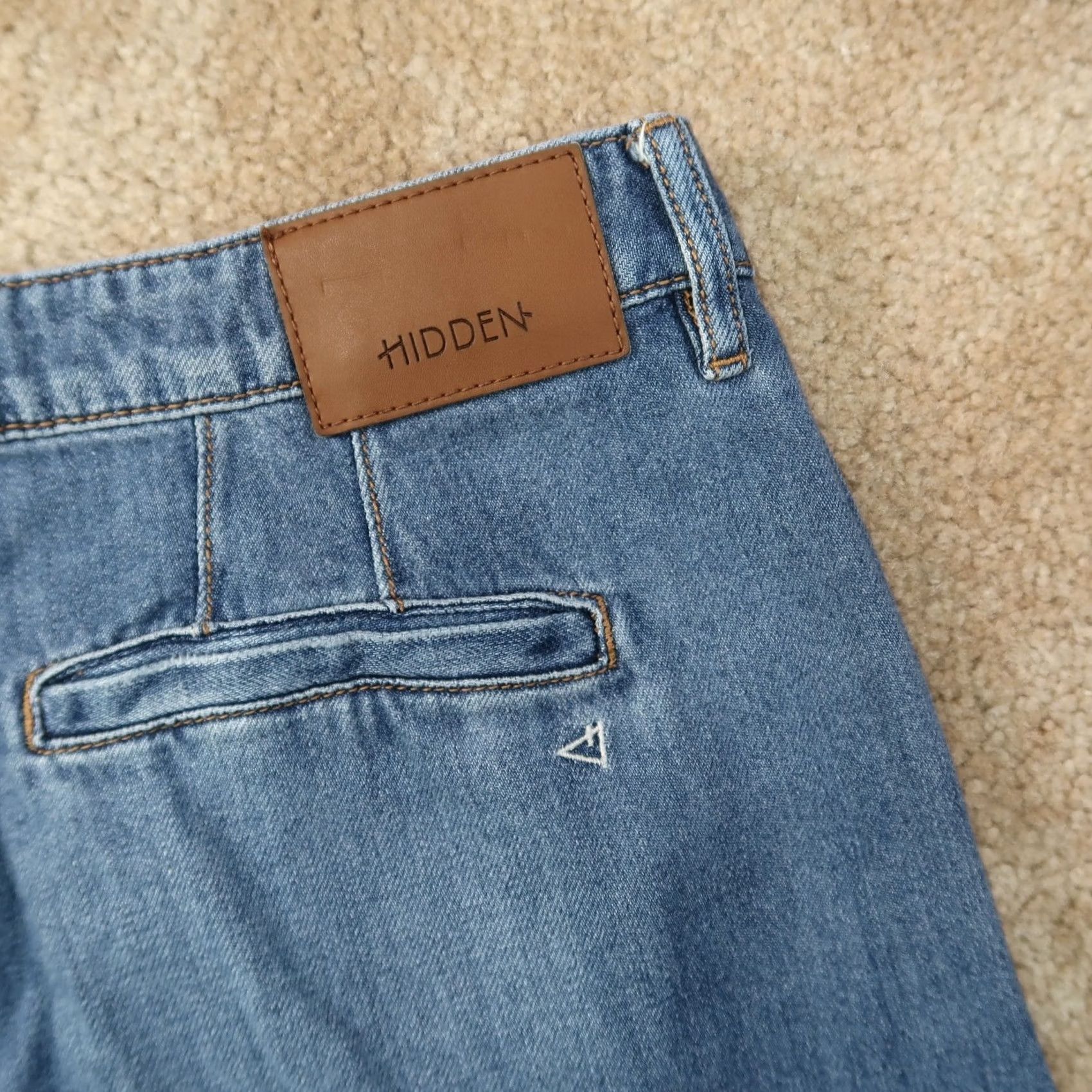Vintage Hidden Wide-Leg Jeans Women 31 Blue Denim High Rise 5-Pocket Cotton Polyester Spandex Medium Wash Modern Vintage: No Size 24" / US 00 / IT 34 - 5 Thumbnail