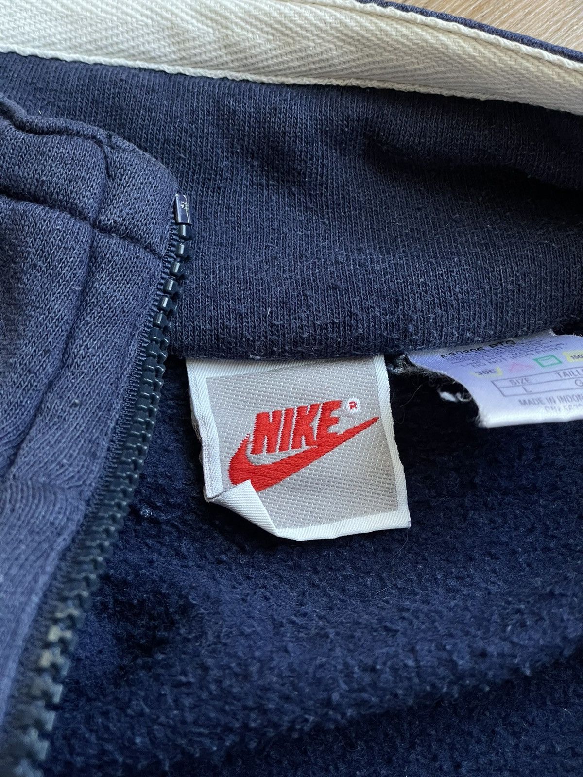 Nike × Vintage Nike vintage early 1990’s zip-up big back logo jacket Size US L / EU 52-54 / 3 - 8 Thumbnail