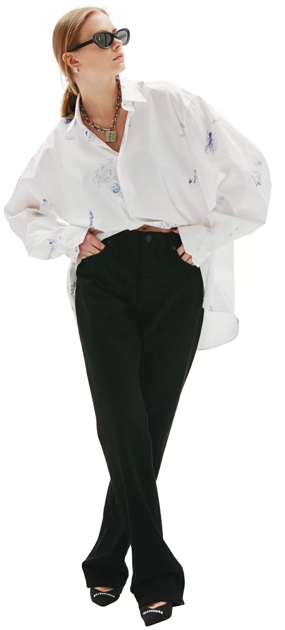 o1mt1gz0824 Normal Fit Pants in Black