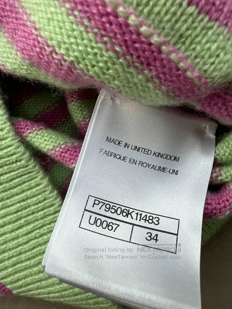 Chanel Chanel 25s pink-green striped cardigan coat Size XXS / US 00 / IT 34 - 8 Thumbnail