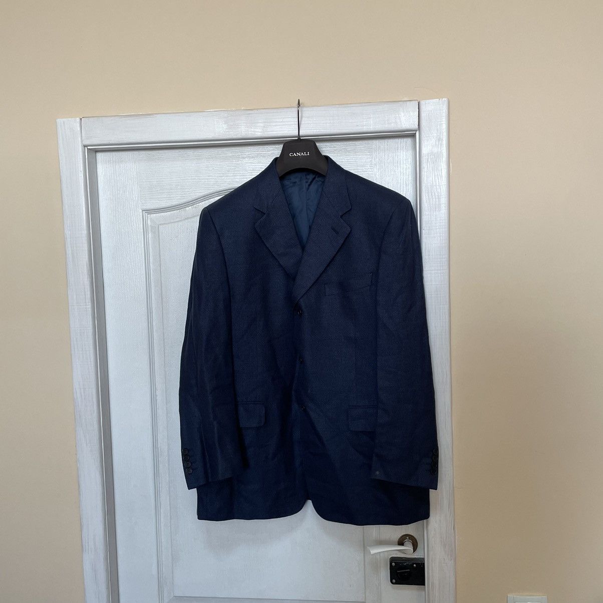 Canali 56 R 7 Canali Wool silk button Blazer jacket bomber old luxu Size US XL / EU 56 / 4 - 1 Thumbnail