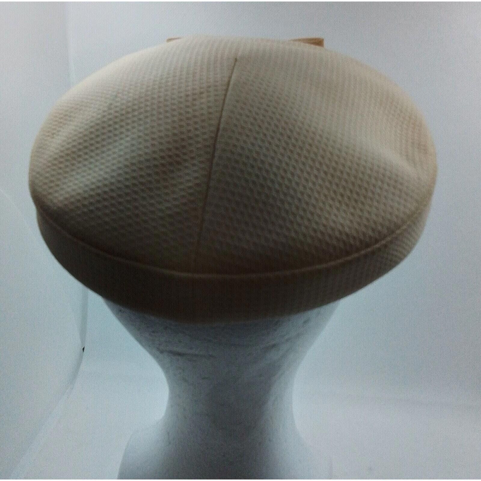 Designer Adjustable Head Size Ladies Hat with Bow-Off White. Size ONE SIZE - 3 Thumbnail