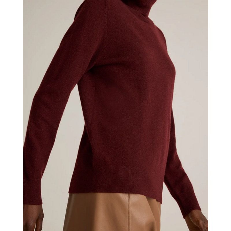 Quince Quince Cashmere Turtleneck Sweater Rich Burgundy NWOT Small Size S / US 4 / IT 40 - 5 Thumbnail