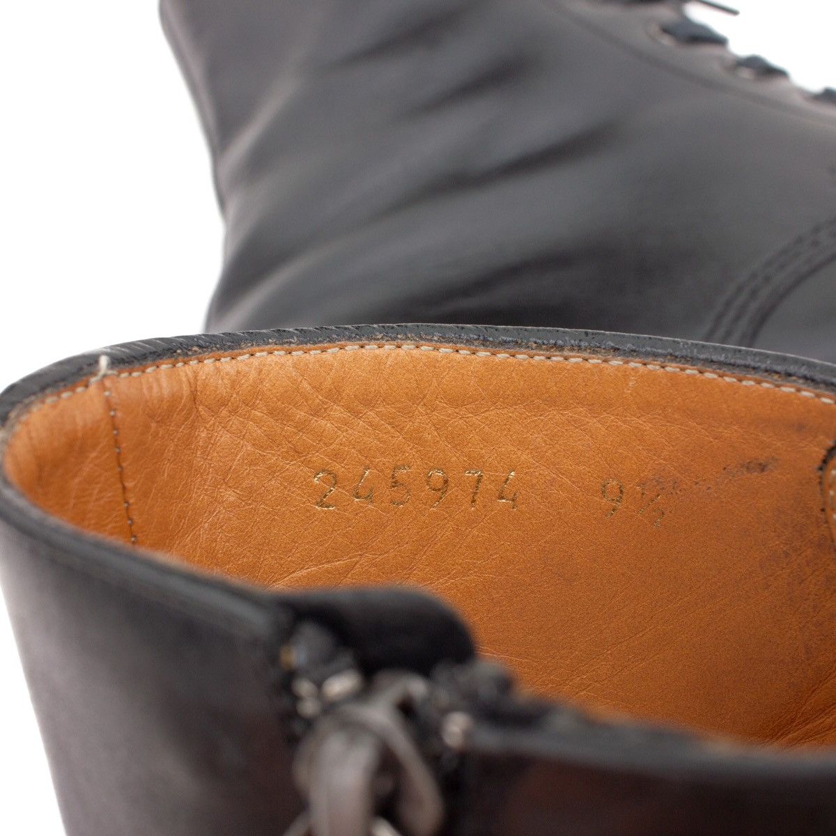 Gucci × Tom Ford × Vintage GUCCI Tom Ford Era Men's Leather Side-zip Combat Boot Black Size US 10.5 / EU 43-44 - 13 Thumbnail