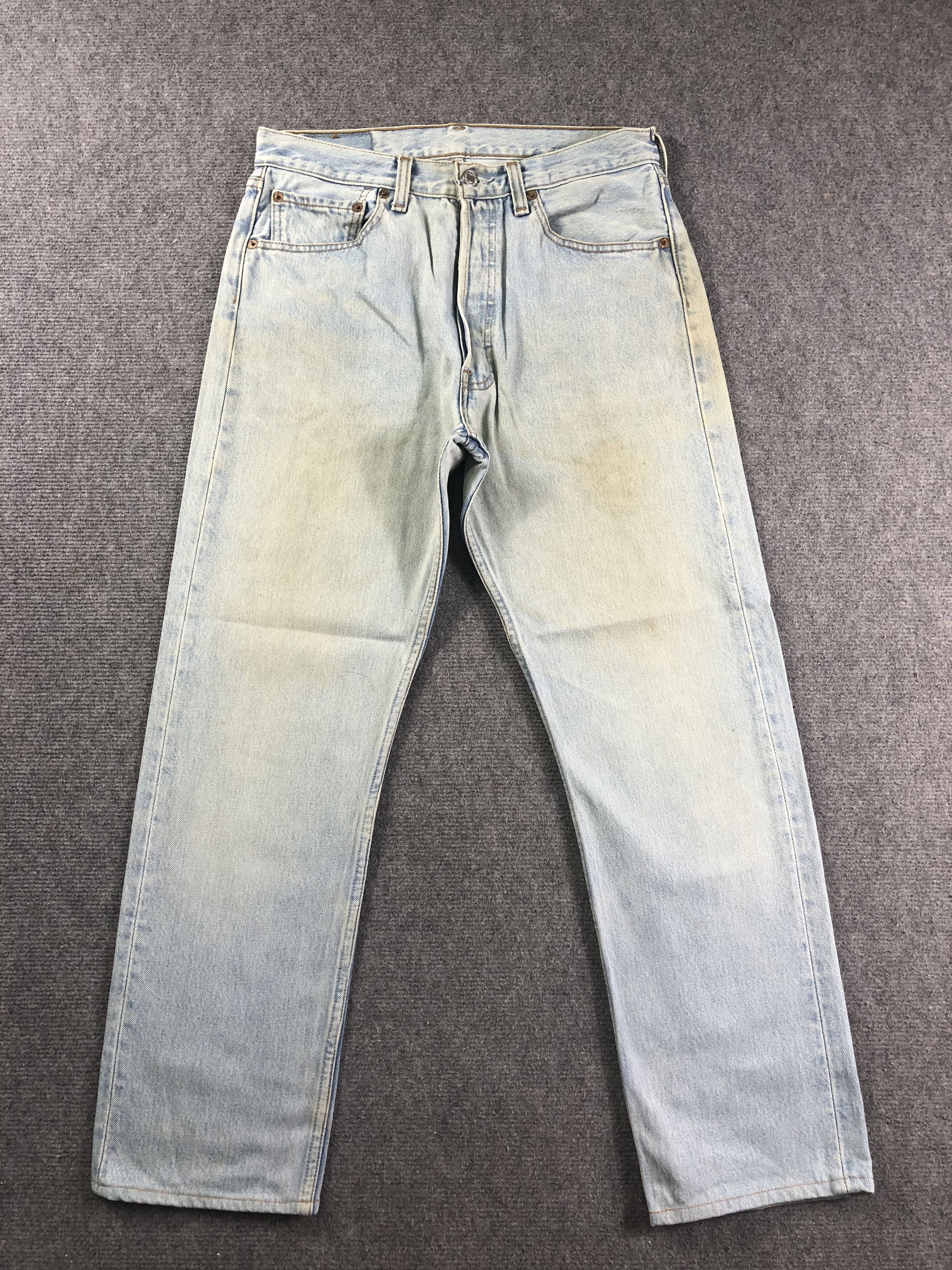 Levi's Light Blue Levis 501 Denim Jeans 30x28 Size 31" - 1 Thumbnail
